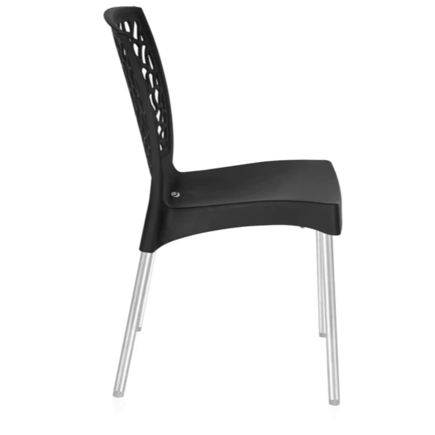 Nilkamal Novella 19 Plastic Armless Chair (Iron Black) - Image 7