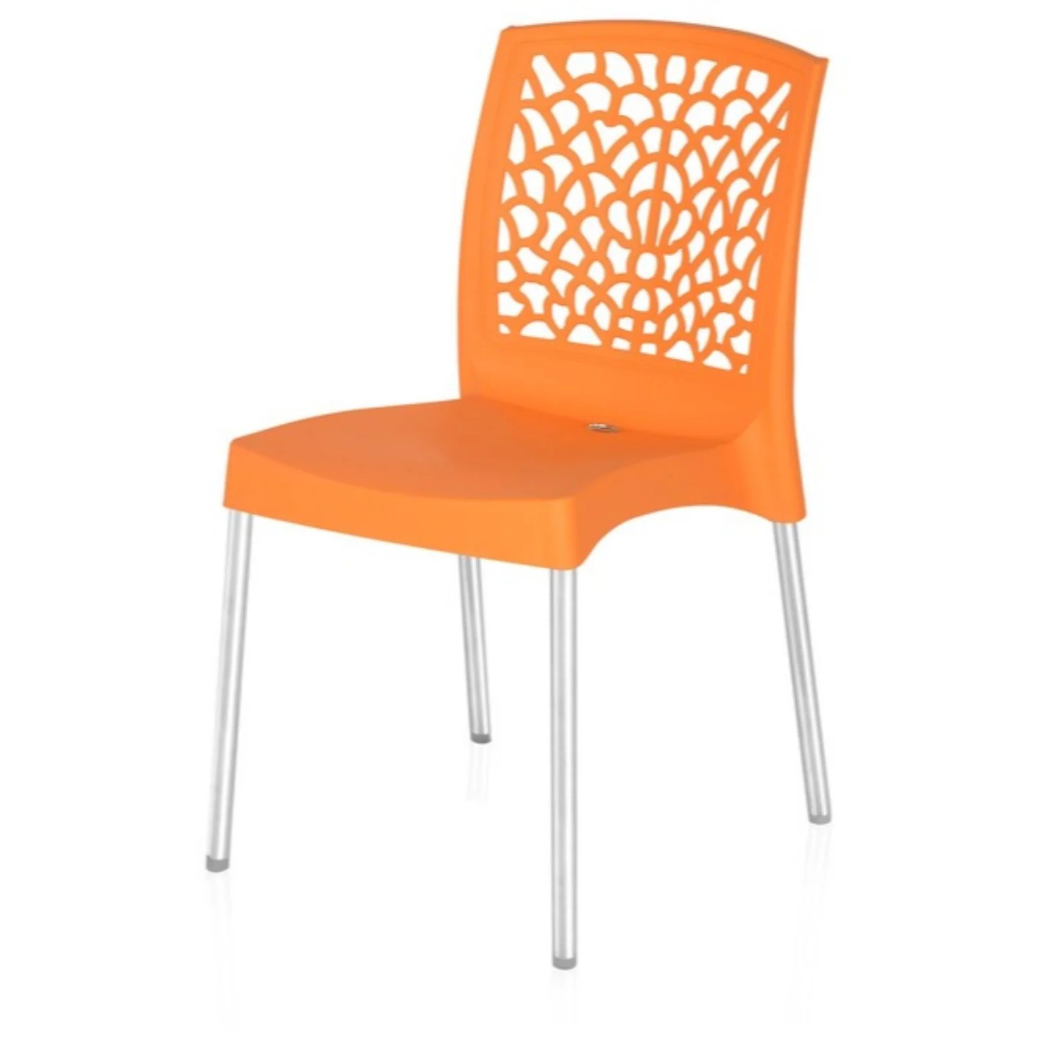 Nilkamal Novella 19 Plastic Armless Chair (Orange) - Image 7