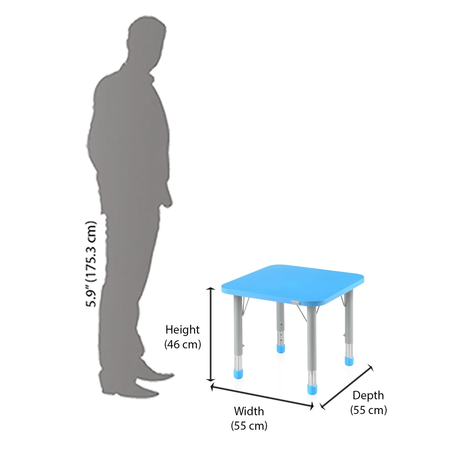 Nilkamal Orange Danube Blue Activity Desk (Square) - Image 5