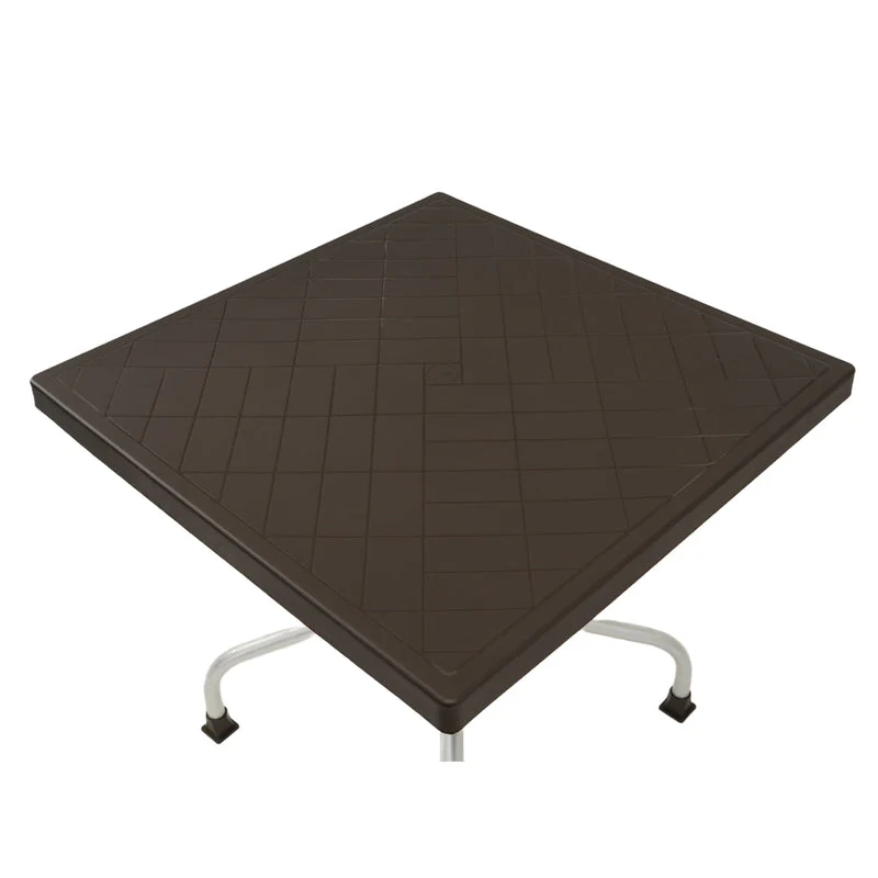 Nilkamal Orchid 1 + 4 Chair Plastic Dining Set (Season Rust Brown) - Image 4