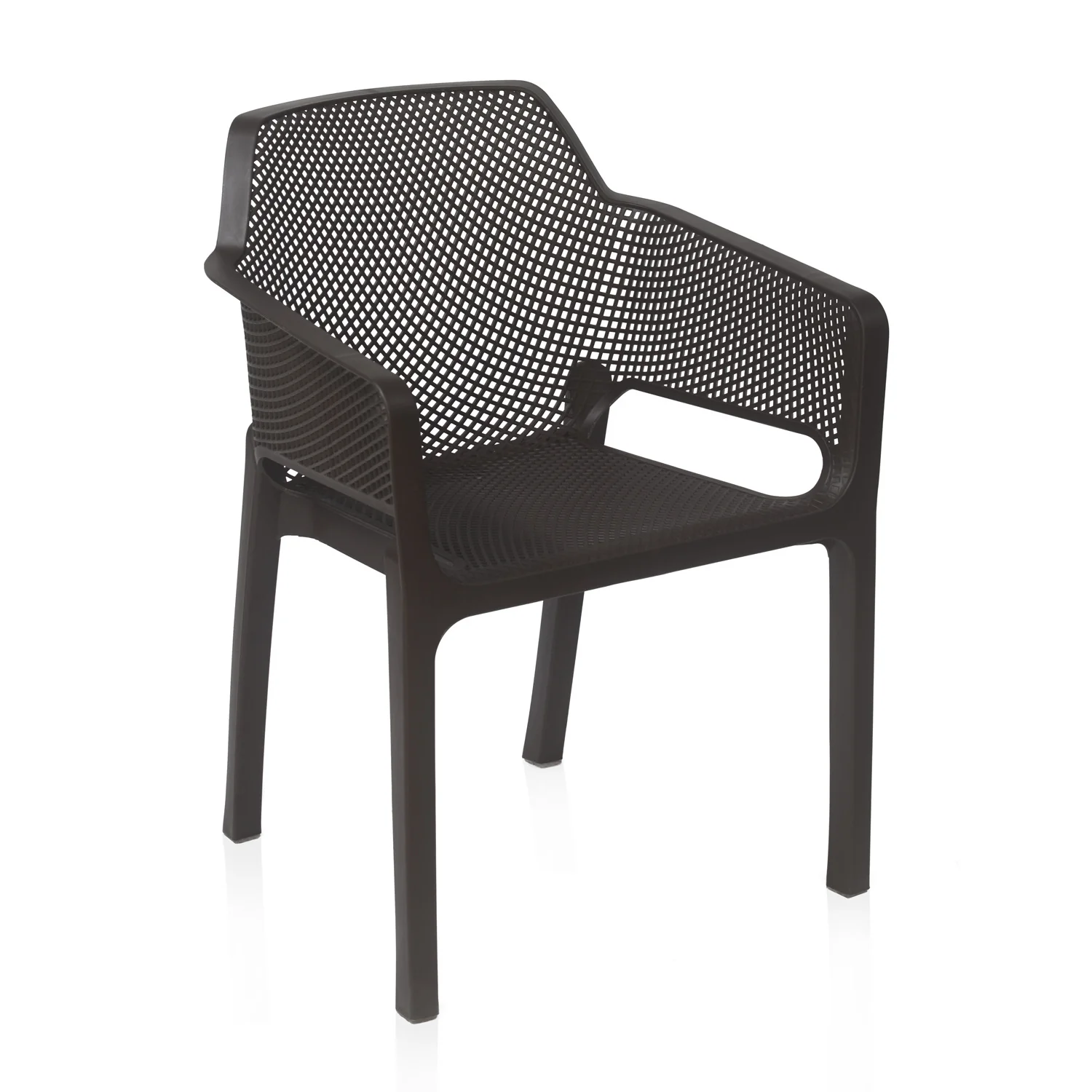 Nilkamal Orchid Captain 1 + 4 Chair Dining Set (Rust Brown) - Image 3