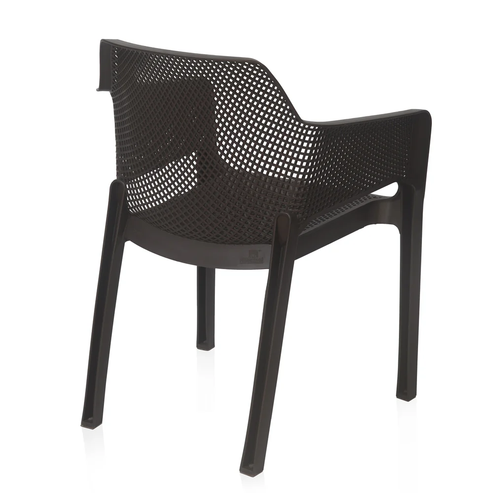 Nilkamal Orchid Captain 1 + 4 Chair Dining Set (Rust Brown) - Image 6
