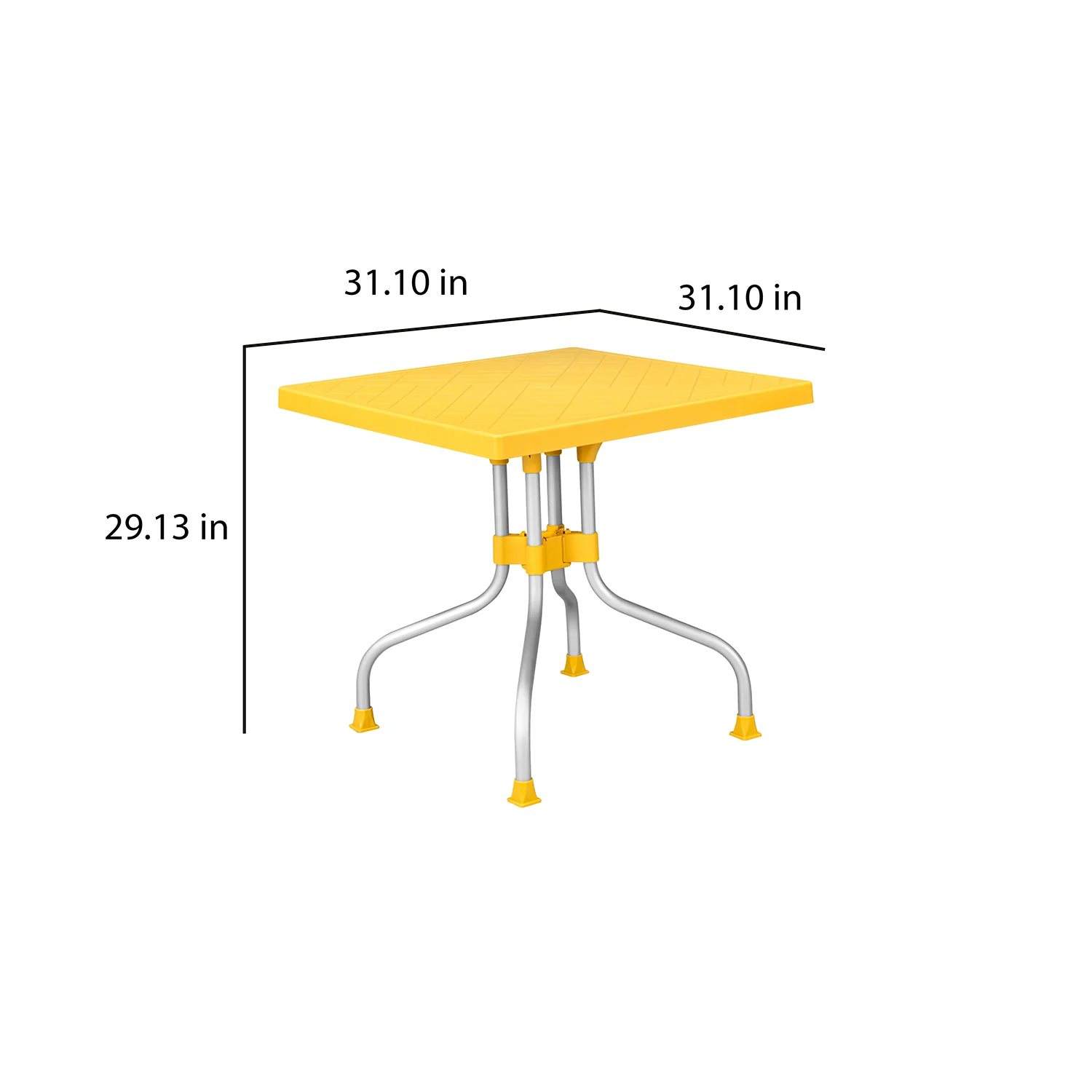 Nilkamal Orchid 4 Seater Plastic Dining Table - Image 25