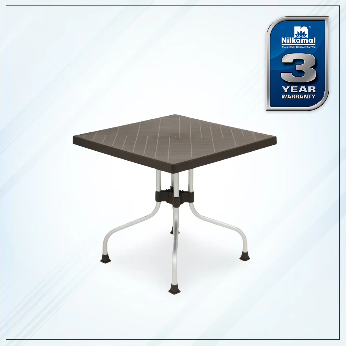 Nilkamal Orchid 4 Seater Plastic Dining Table - Image 35