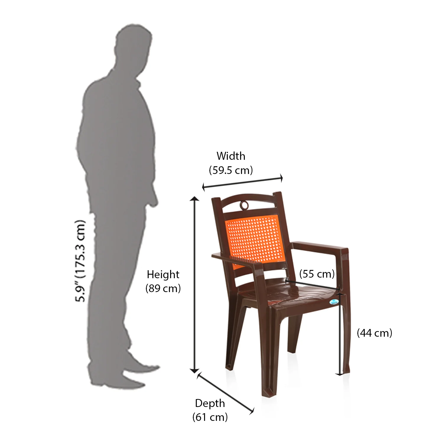 Nilkamal CHR2197 Premium Plastic Arm Chair - Image 34