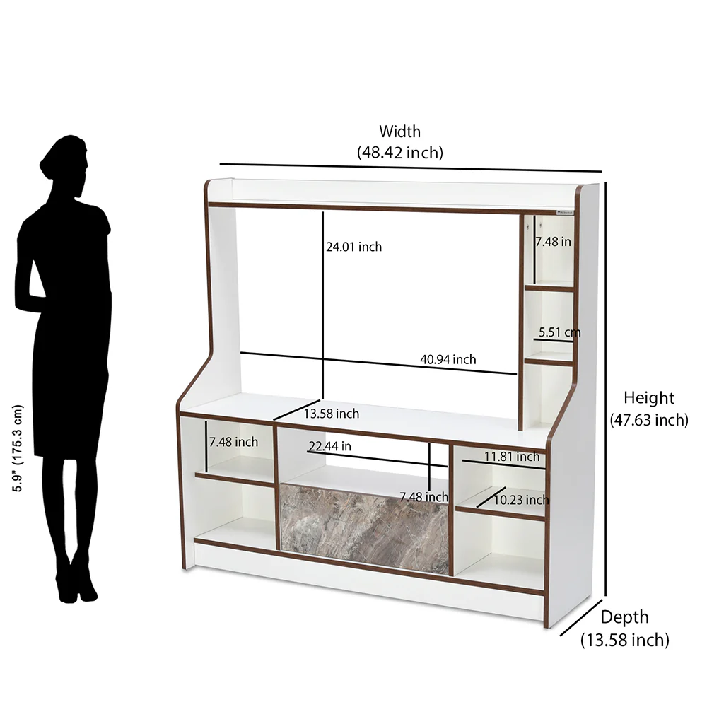 Nilkamal Petra TV Unit (White & Walnut) - Image 10