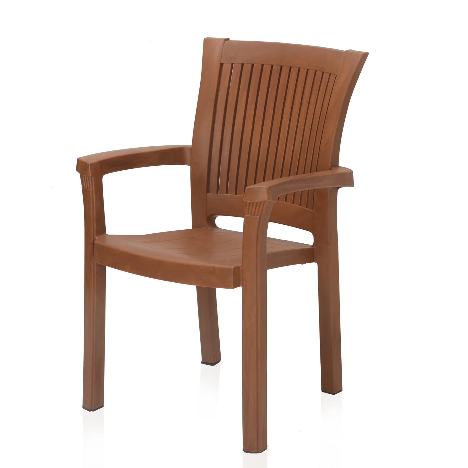 Nilkamal Platinum Plastic Arm Chair (Mango Wood) - Image 4