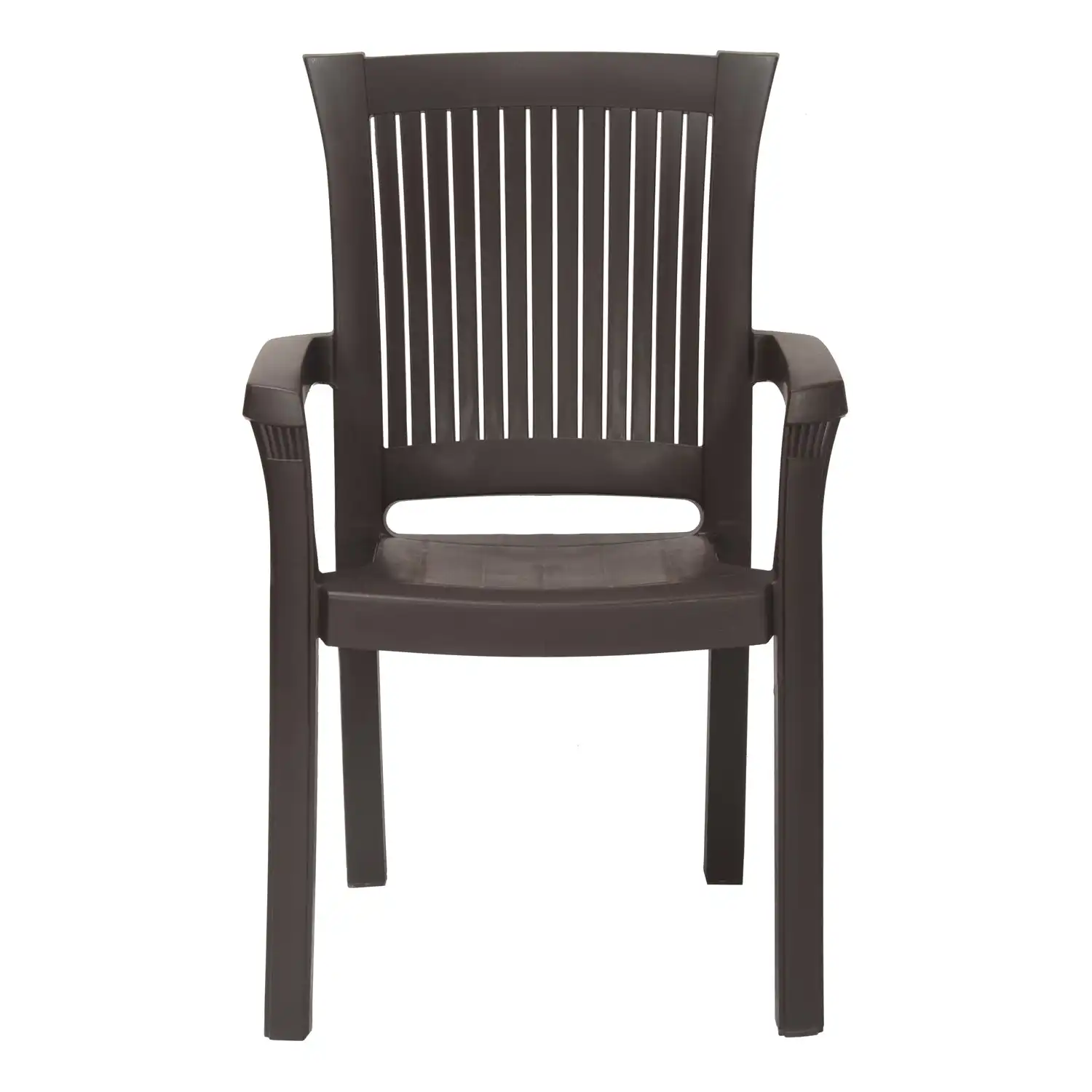 Nilkamal Platinum Plastic Arm Chair (Season Rust Brown) - Image 3