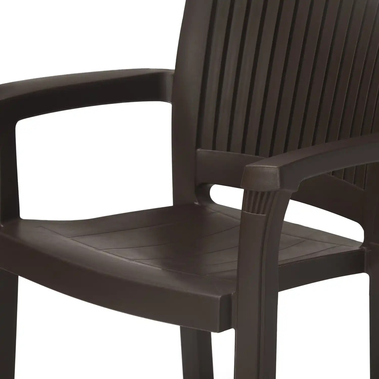 Nilkamal Platinum Plastic Arm Chair (Season Rust Brown) - Image 7