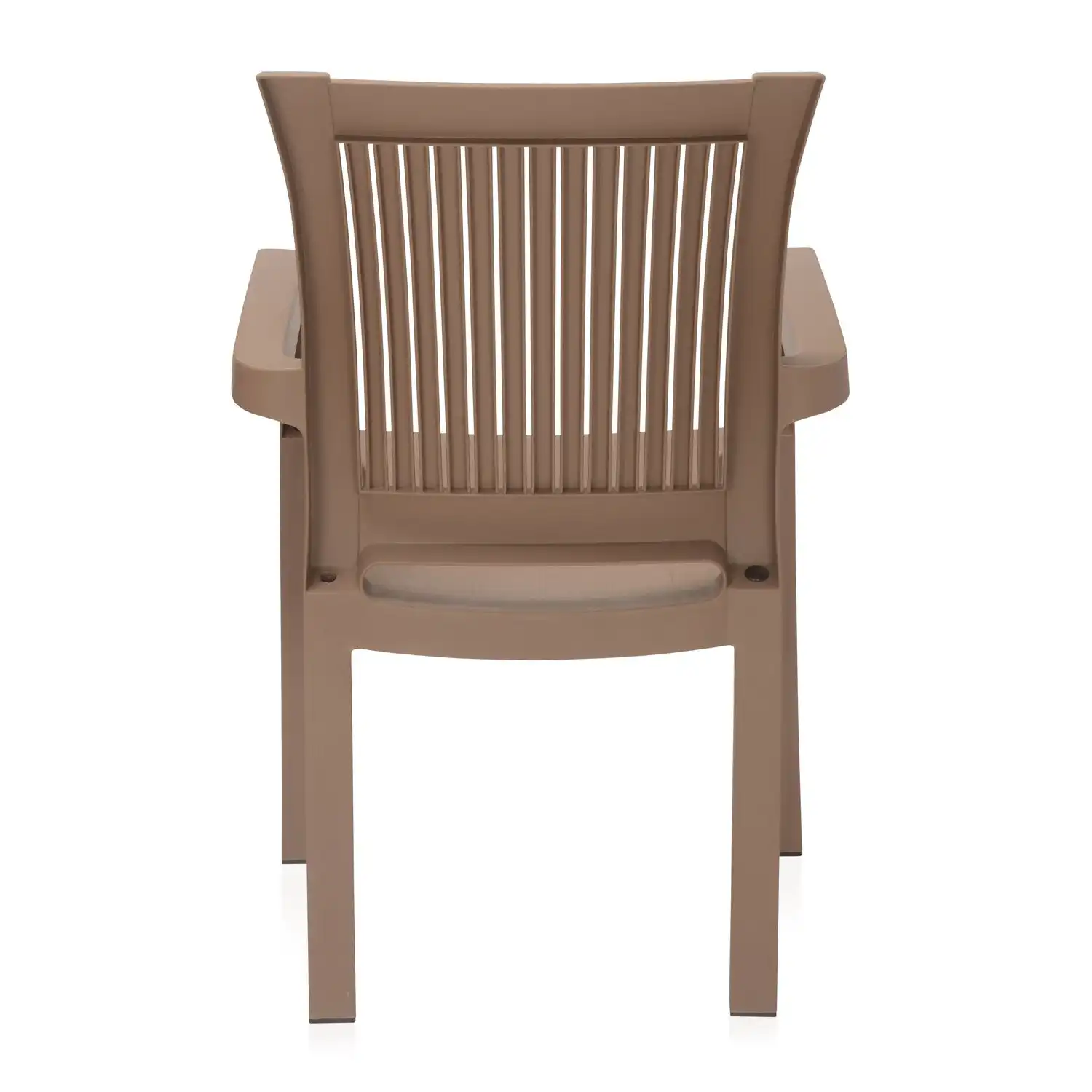 Nilkamal Platinum Premium Plastic Arm Chair (Rattan Dark Beige) - Image 8