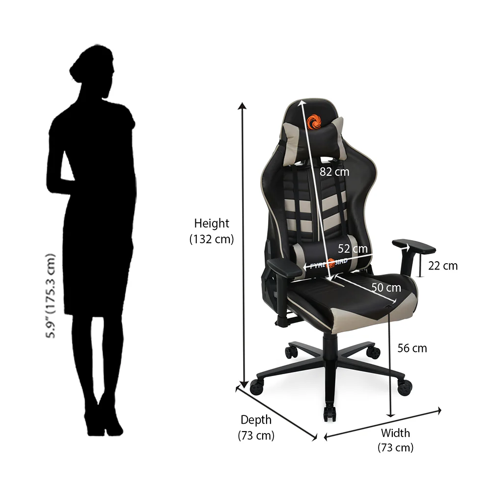 Nilkamal Fyrebird Razos Gaming Chair (Brown / Beige) - Image 23