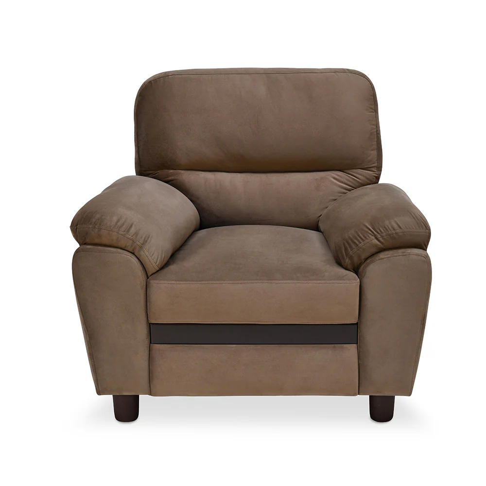 Nilkamal Rebecca 1 Seater Velvette Sofa (Brown) - Image 3