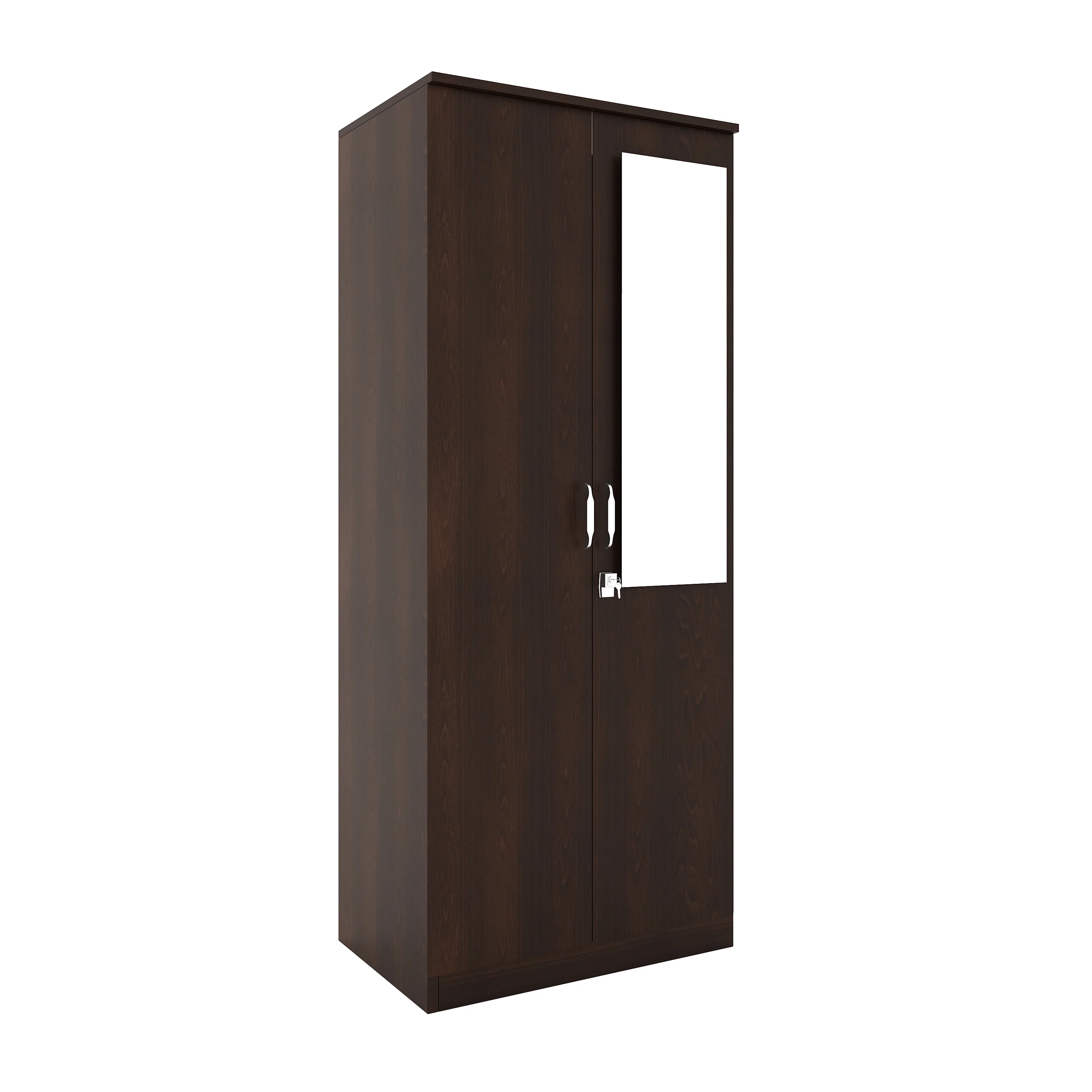 Nilkamal Riva 2 Door Wardrobe with Mirror (New Wenge) - Image 3