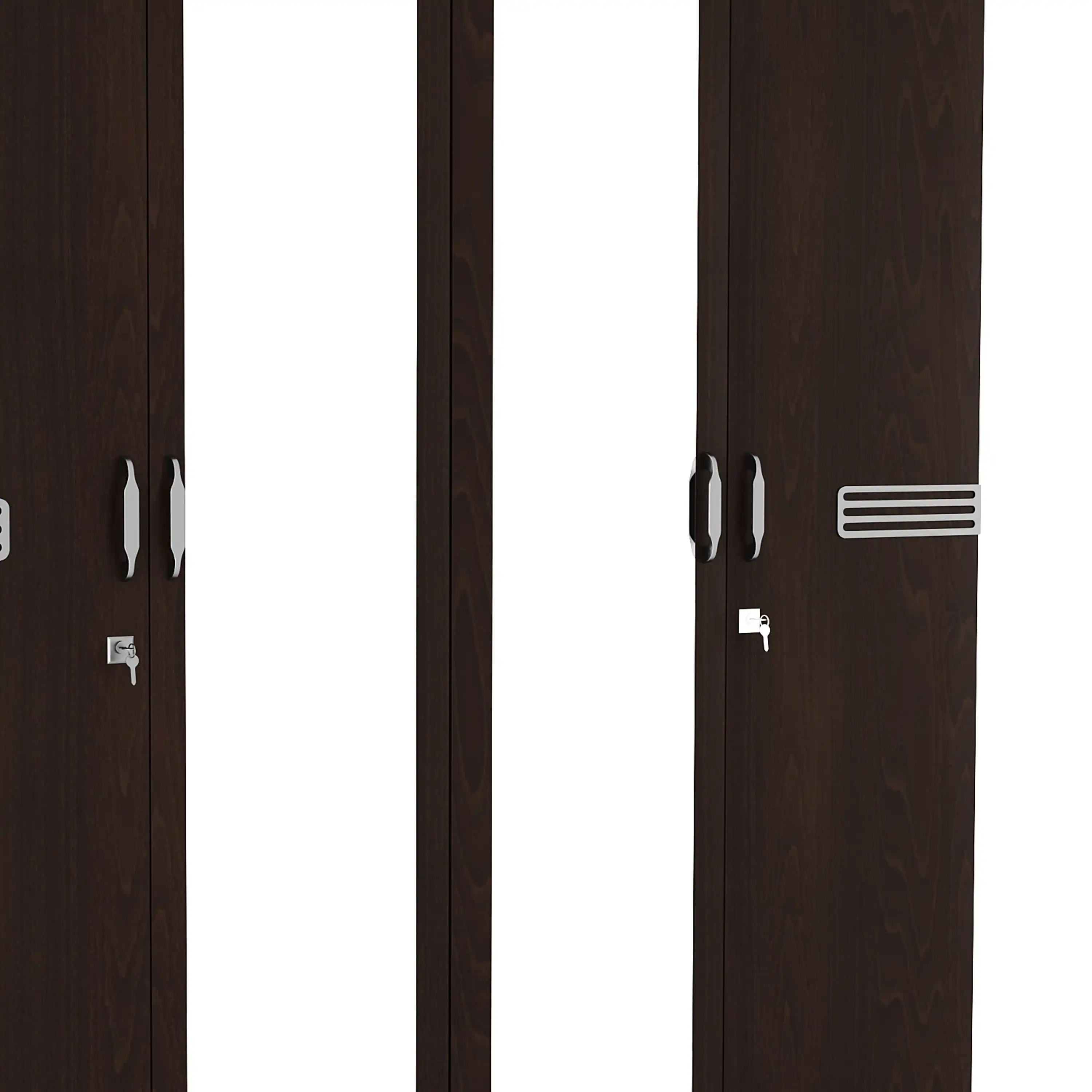 Nilkamal Riva 4 Door Wardrobe with Mirror (New Wenge) - Image 5