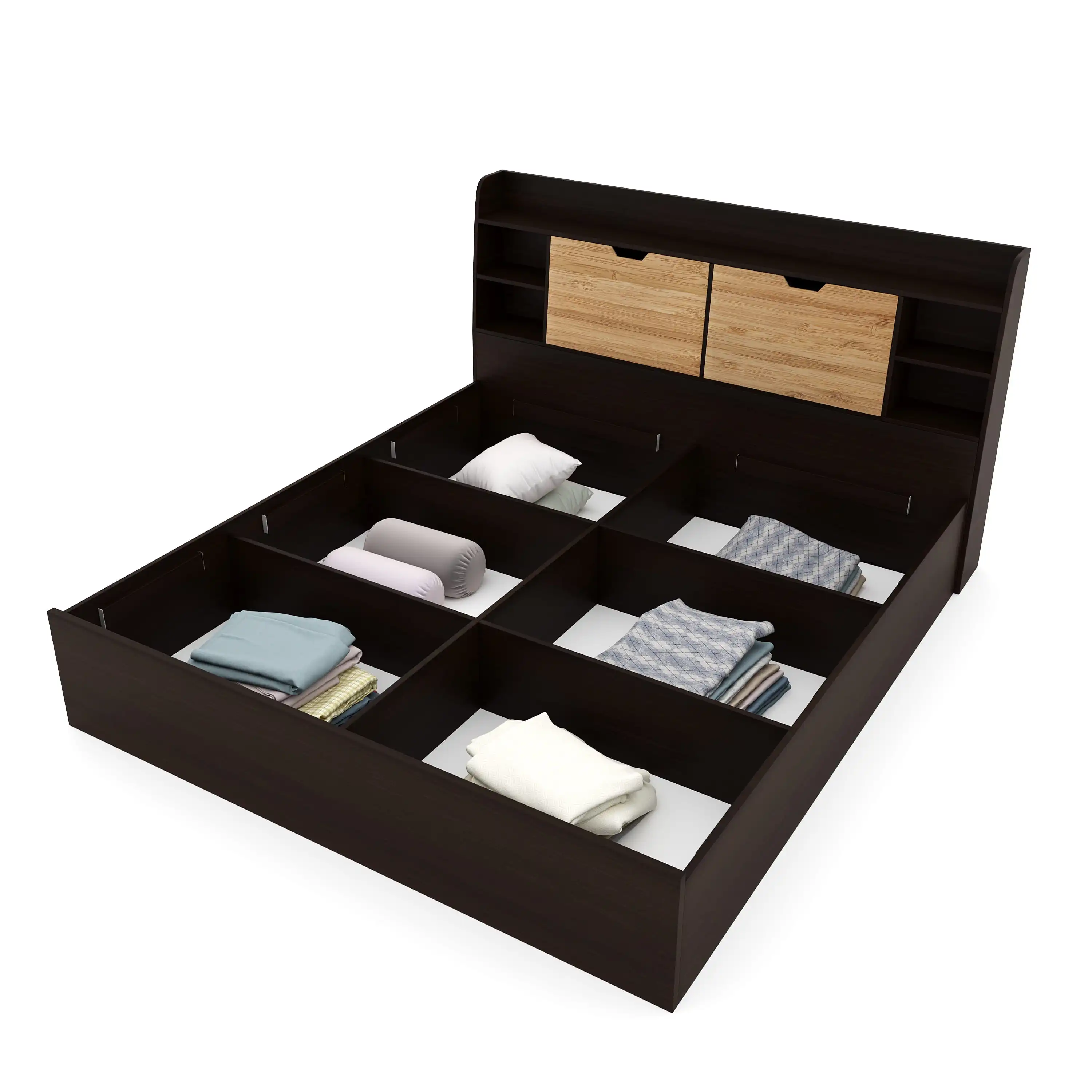 Nilkamal Riva King Bed With Storage (Wenge) - Image 4