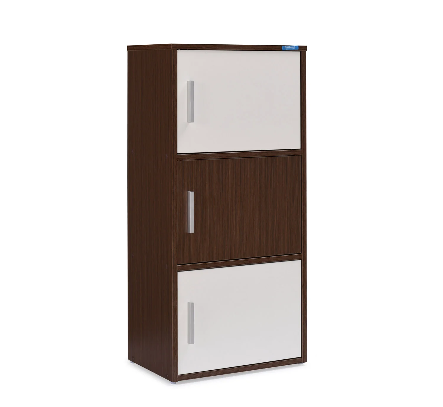 Nilkamal Sear 3 Tier Storage Cabinet (Oak/Frosty White) - Image 3