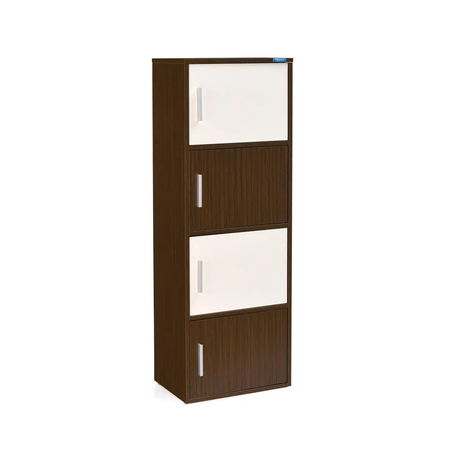 Nilkamal Sear 4 Tier Storage Cabinet (Oak/Frosty White) - Image 3