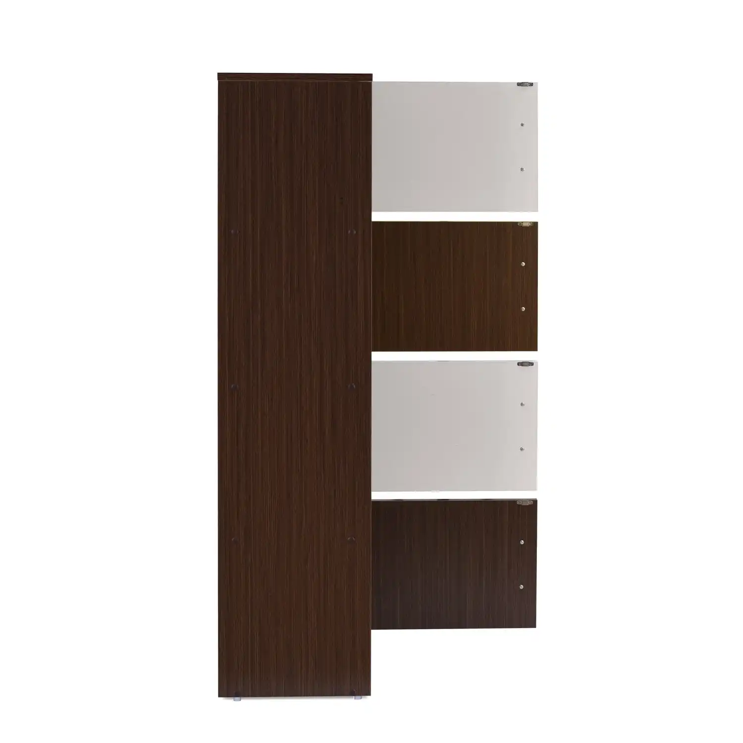 Nilkamal Sear 4 Tier Storage Cabinet (Oak/Frosty White) - Image 5
