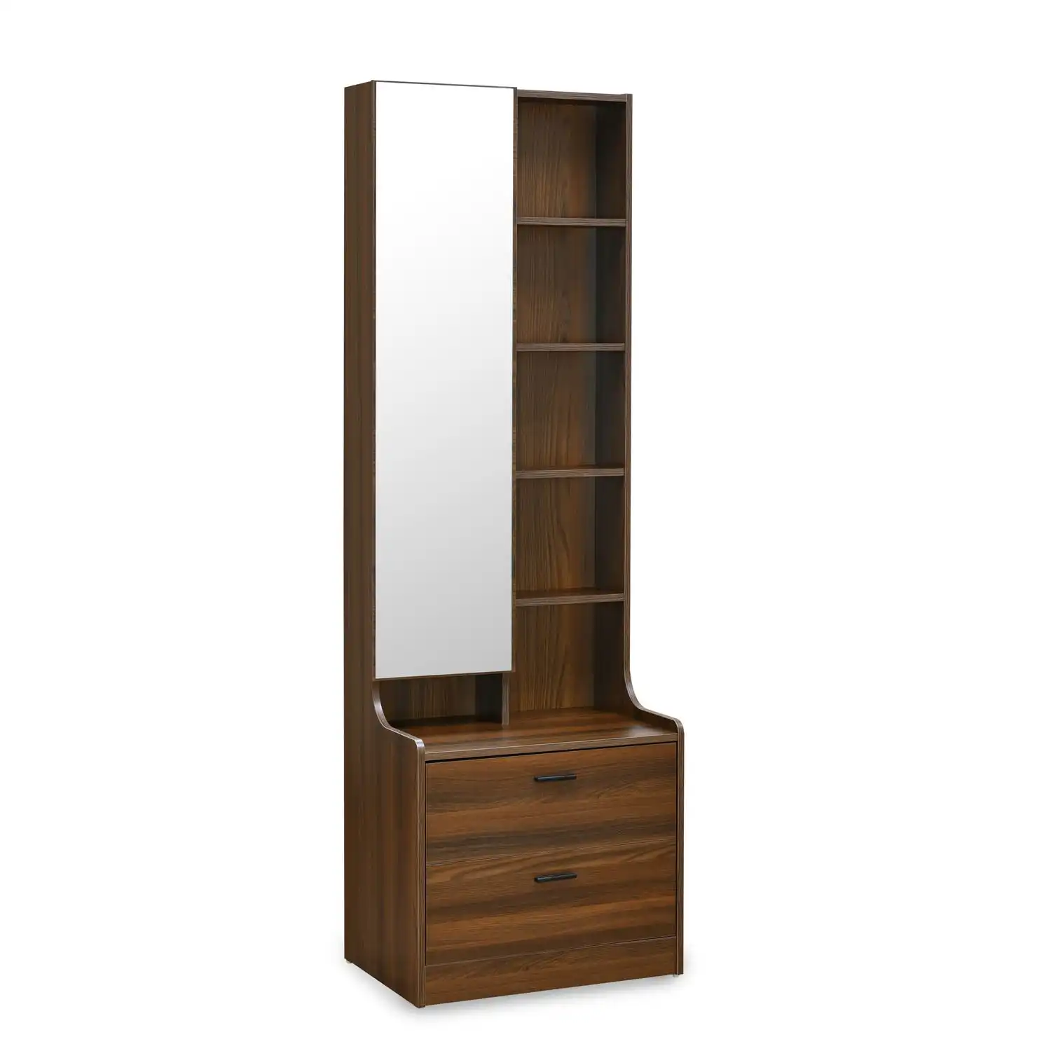 Nilkamal Serra Dresser with Mirror (Walnut) - Image 4