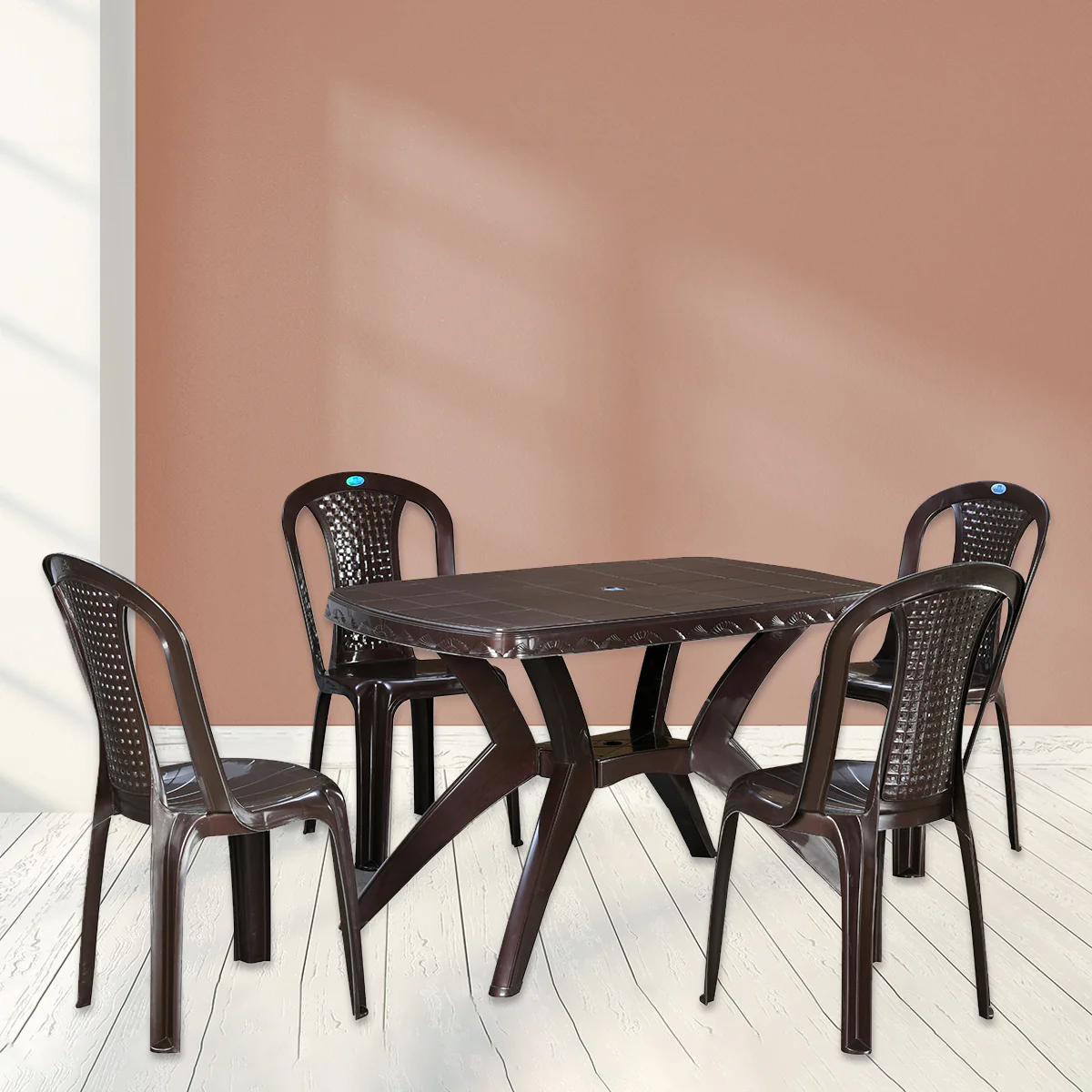 Nilkamal Shahenshah Kross 4 Seater Dining Set - Image 22