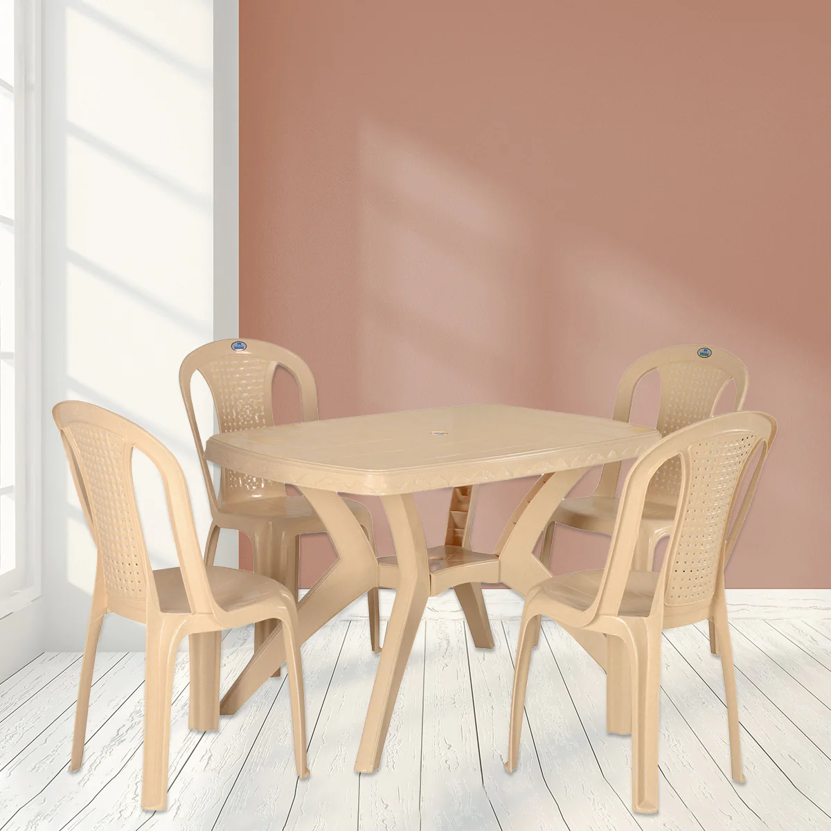 Nilkamal Shahenshah Kross 4 Seater Dining Set - Image 8