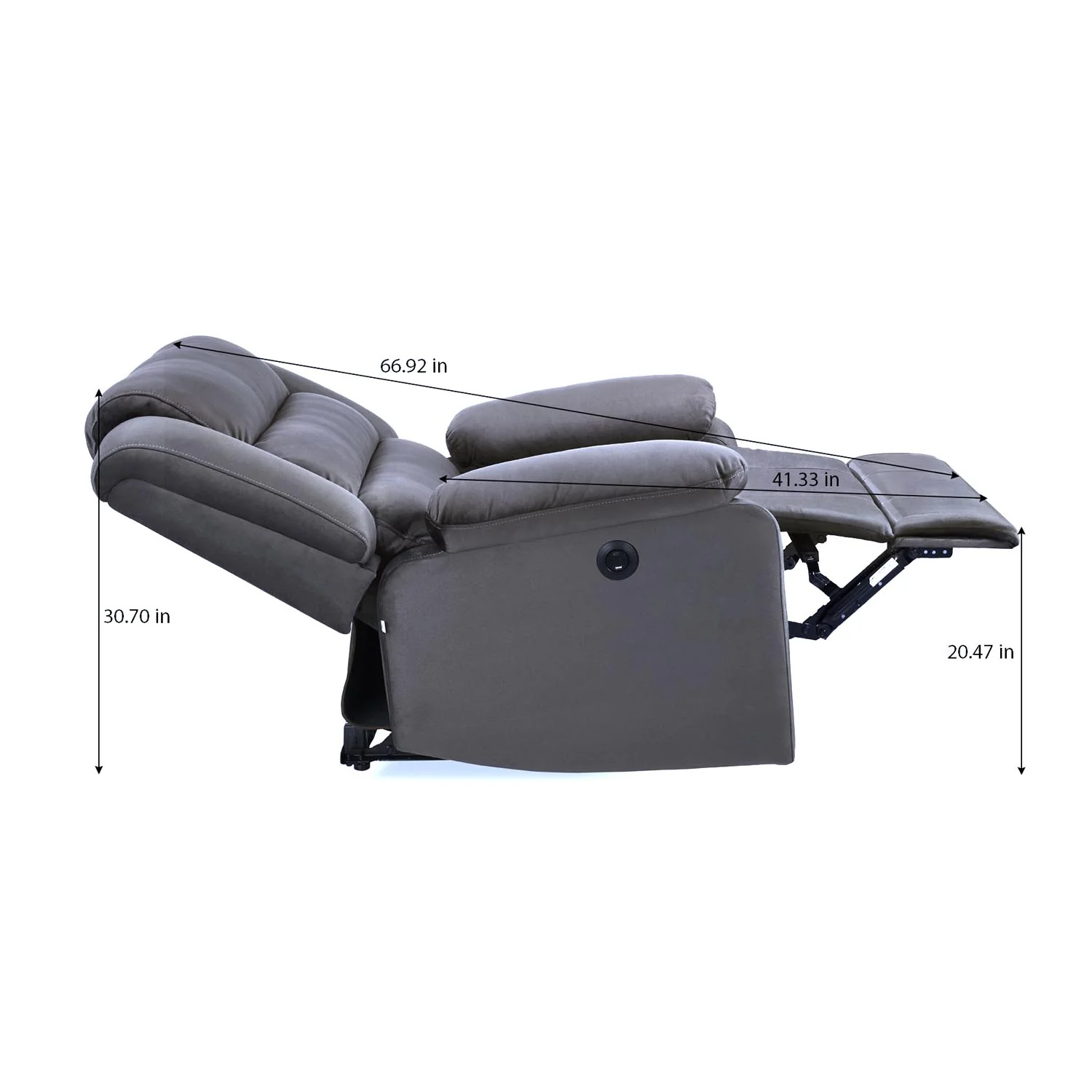Nilkamal Sierra 1 Seater Electric Recliner Sofa (Brown) - Image 7