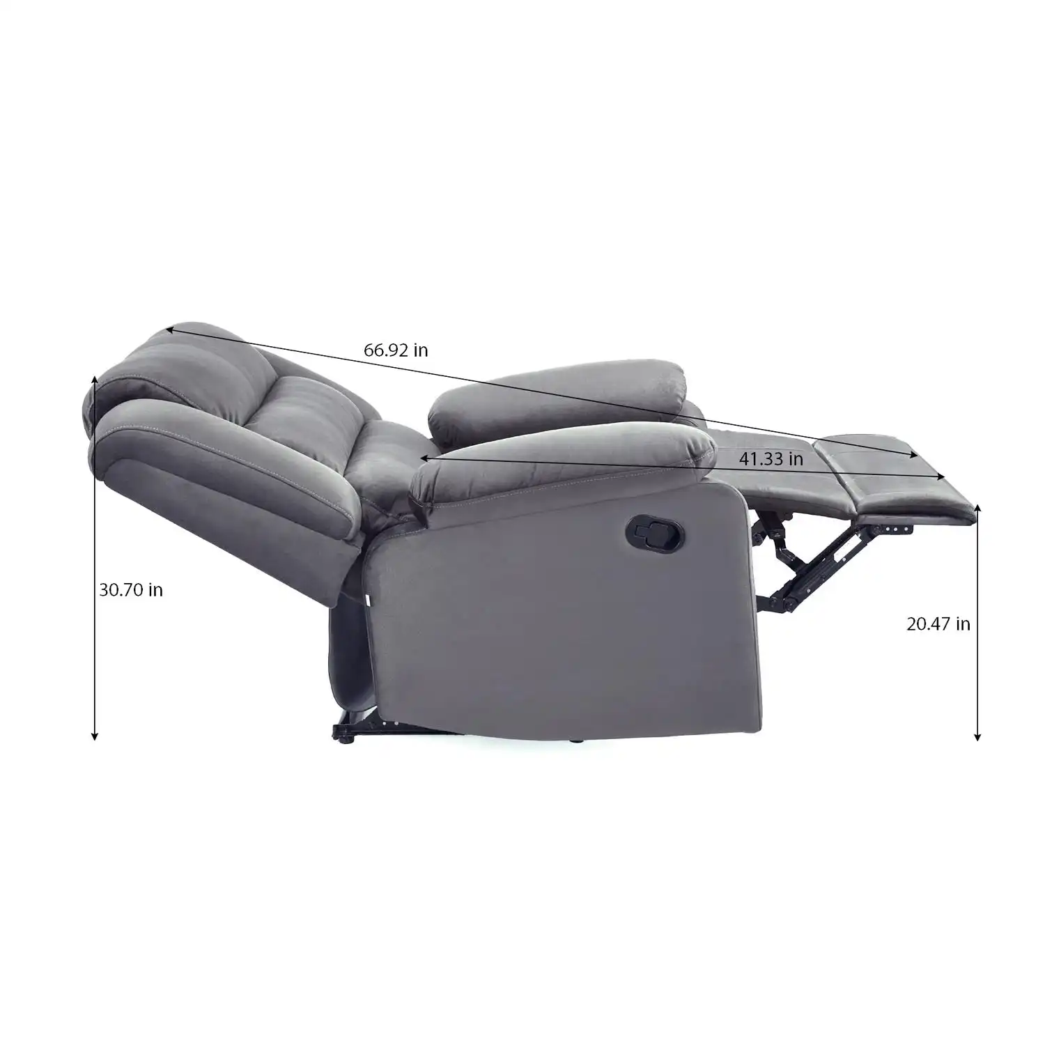 Nilkamal Sierra 1 Seater Manual Recliner Sofa (Brown) - Image 7