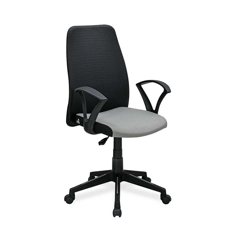 Nilkamal Solitaire Mid Back Chair (Grey/Black) - Image 3
