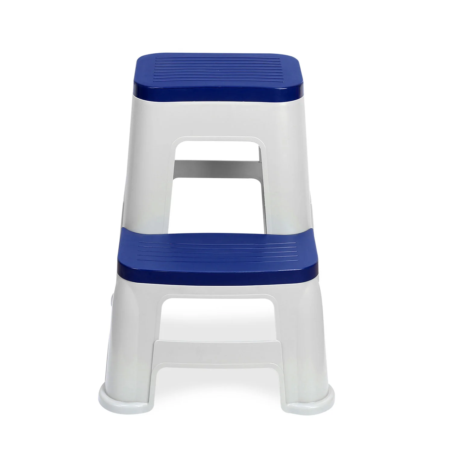 Nilkamal Step Stool 31 (Silk Grey /  Cobalt Blue) - Image 2