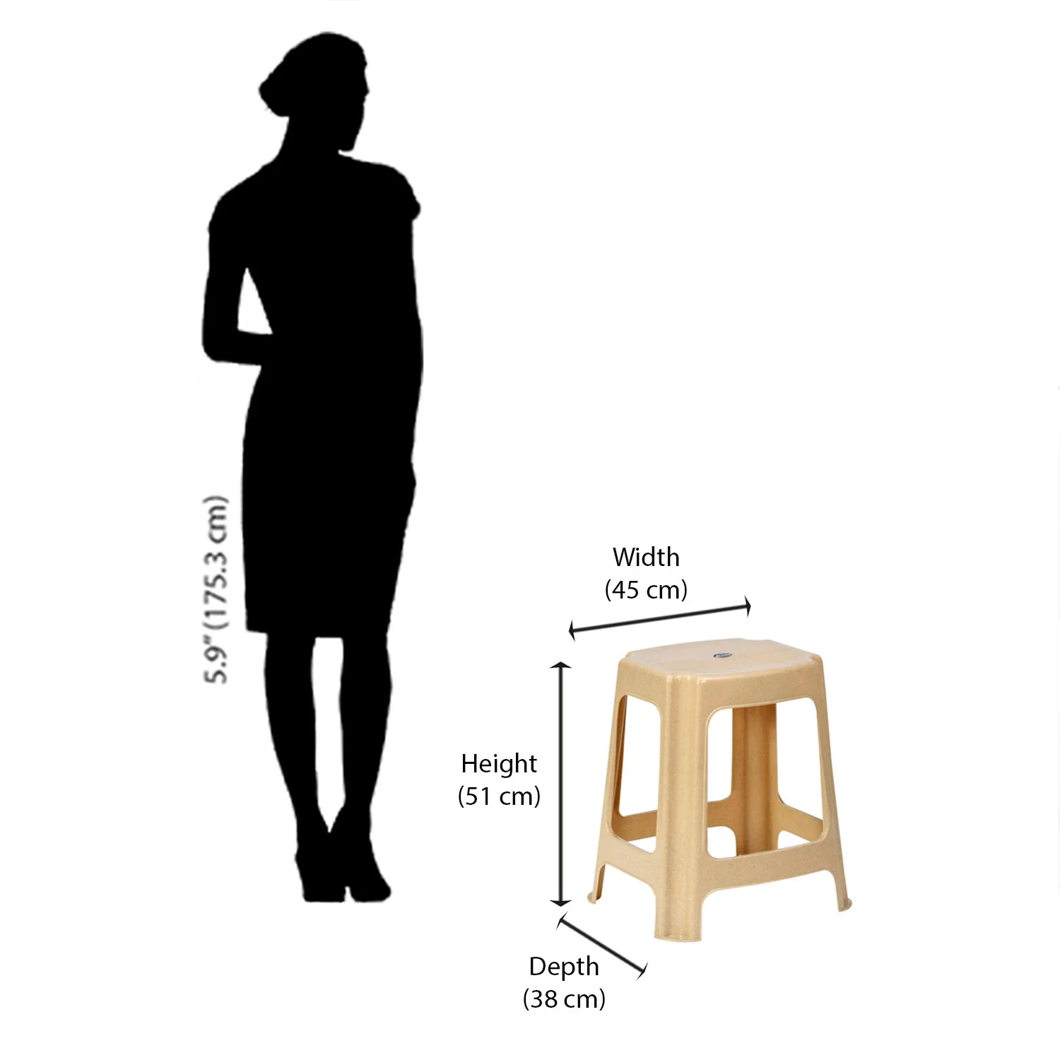 Nilkamal STL06 Plastic Stool - Image 6