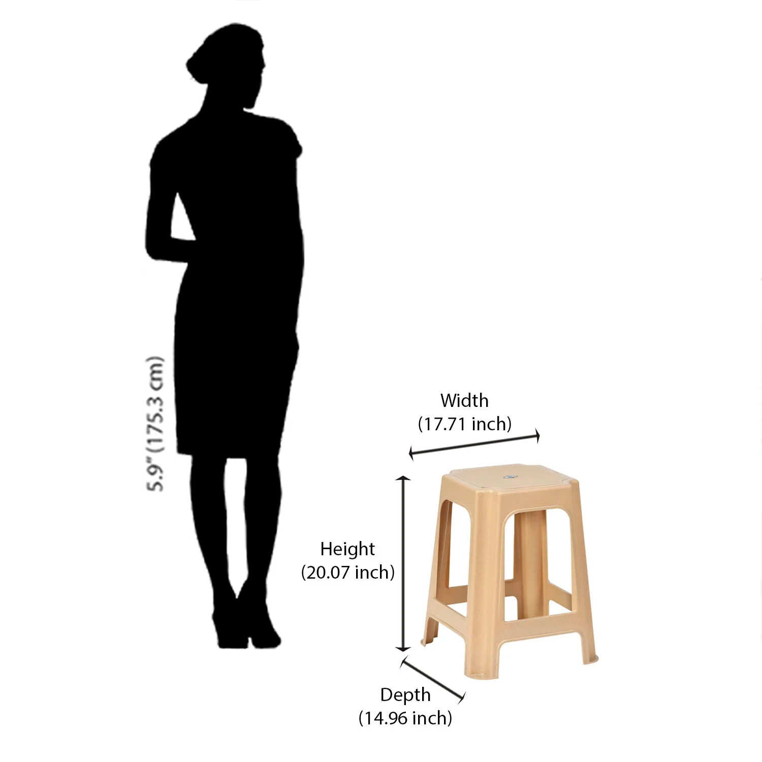 Nilkamal STL06 Plastic Stool - Image 7