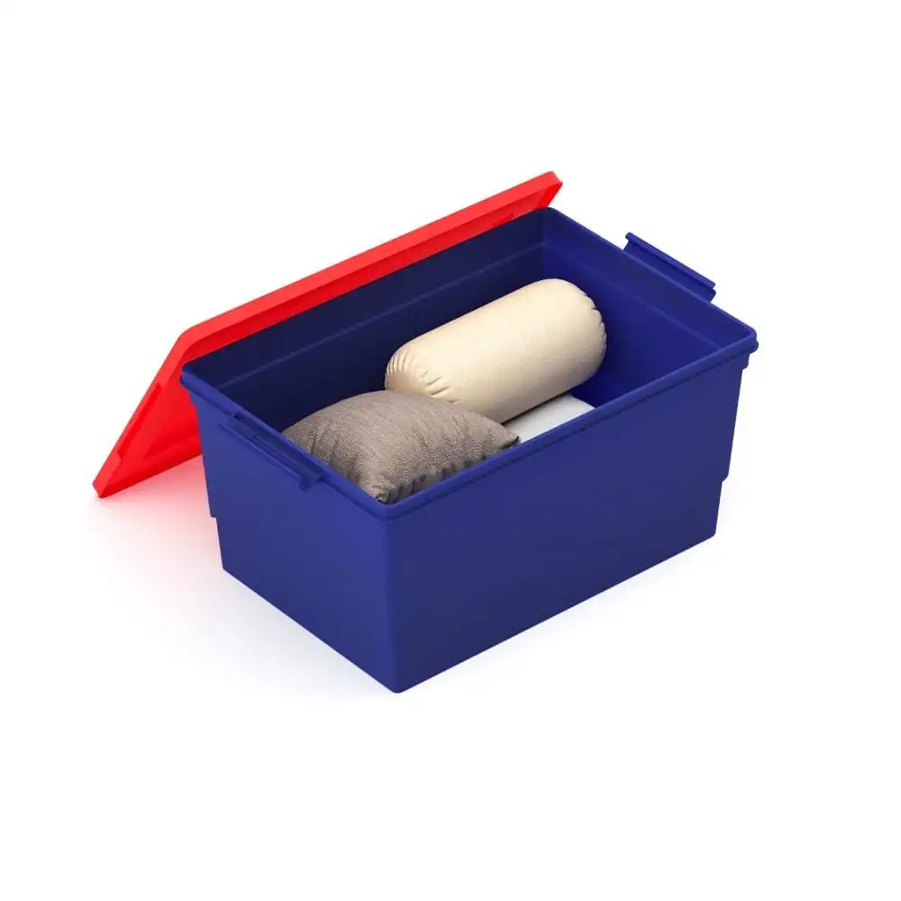 Nilkamal 50 Litre Multipurpose Storage Box with Lid (Blue and Red) - Image 6