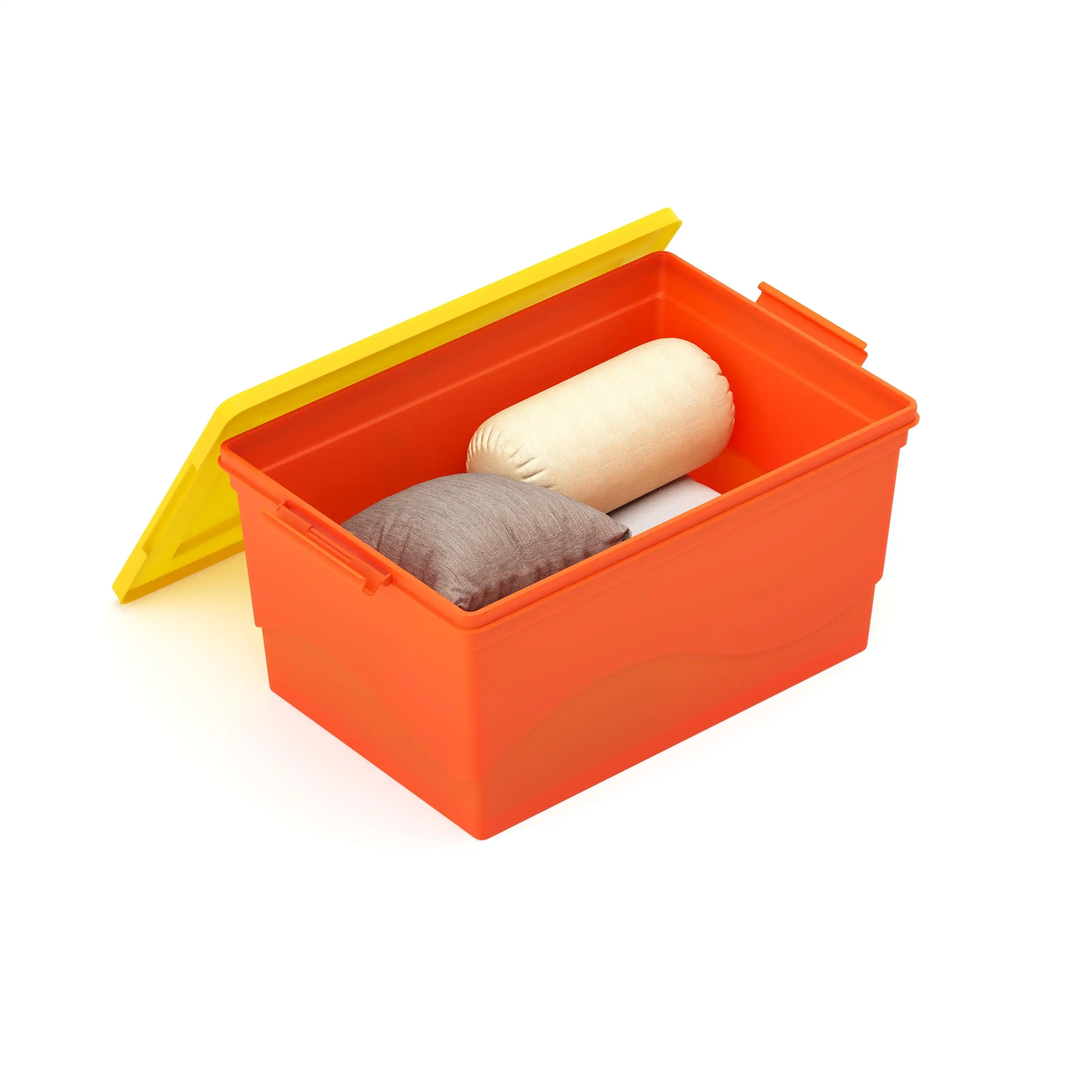 Nilkamal 50  Litre Multipurpose Storage Box with Lid (Orange and Yellow) - Image 6