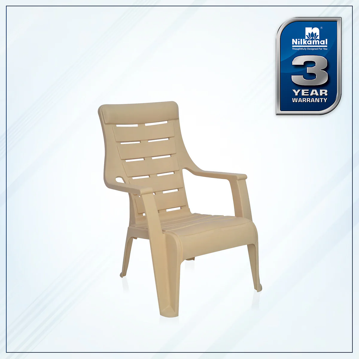 Nilkamal Sunday Plastic Arm Chair - Image 2