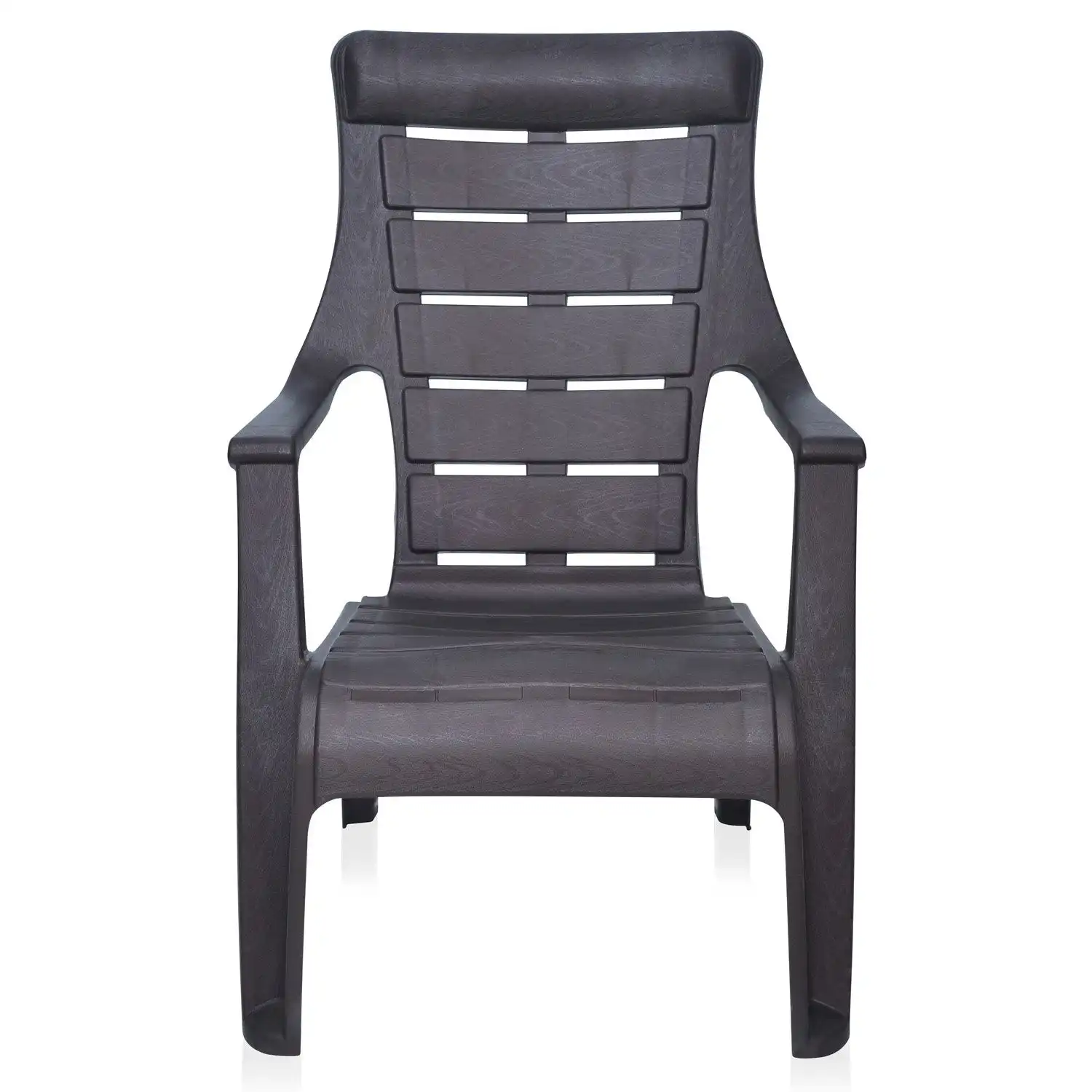 Nilkamal Sunday Plastic Arm Chair (Weather Brown) - Image 5