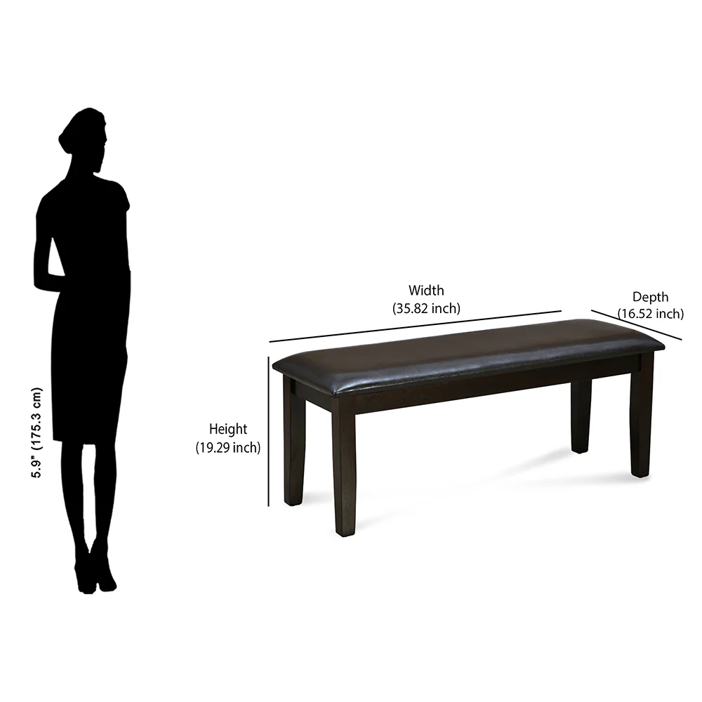 Nilkamal Tivoli Multi Use Medium Sitting Bench for Living Room | Dining Room (Brown) - Image 7