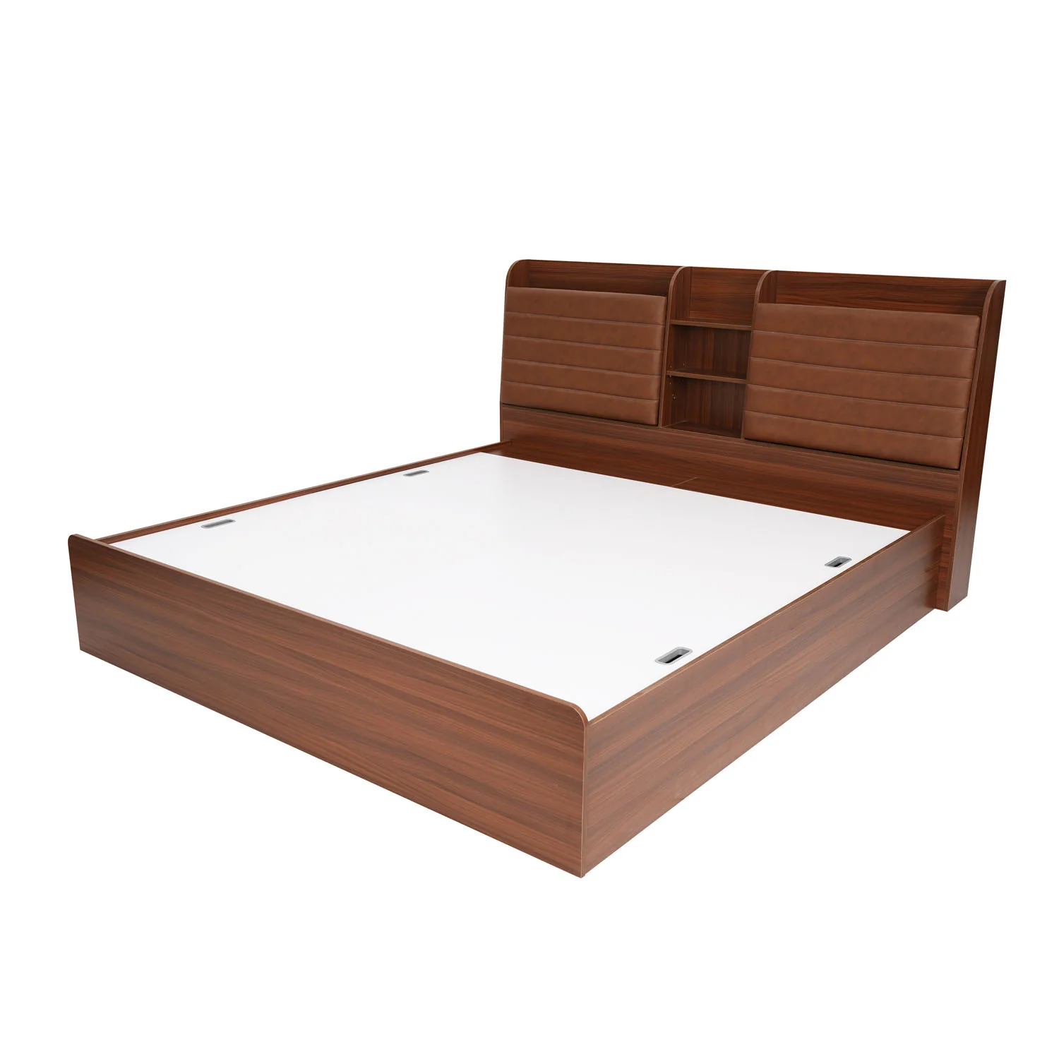 Nilkamal Tokyo Calipso King Bed With Storage (Classic Plank Walnut) - Image 4