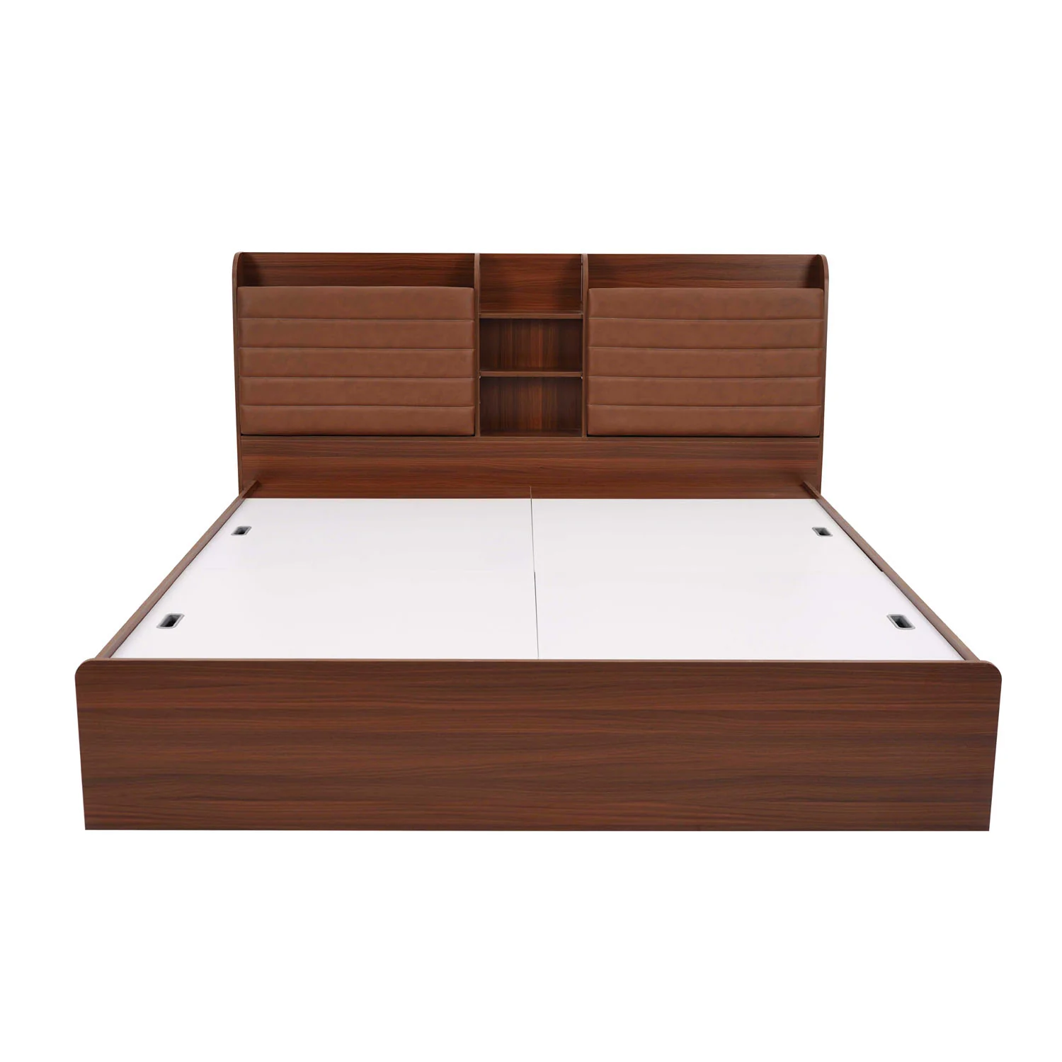 Nilkamal Tokyo Calipso Queen Bed With Storage (Classic Plank Walnut) - Image 2