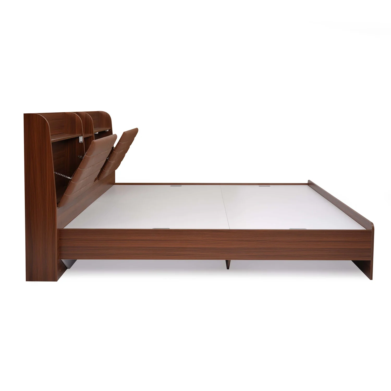 Nilkamal Tokyo Calipso Queen Bed Without Storage (Classic Plank Walnut) - Image 4