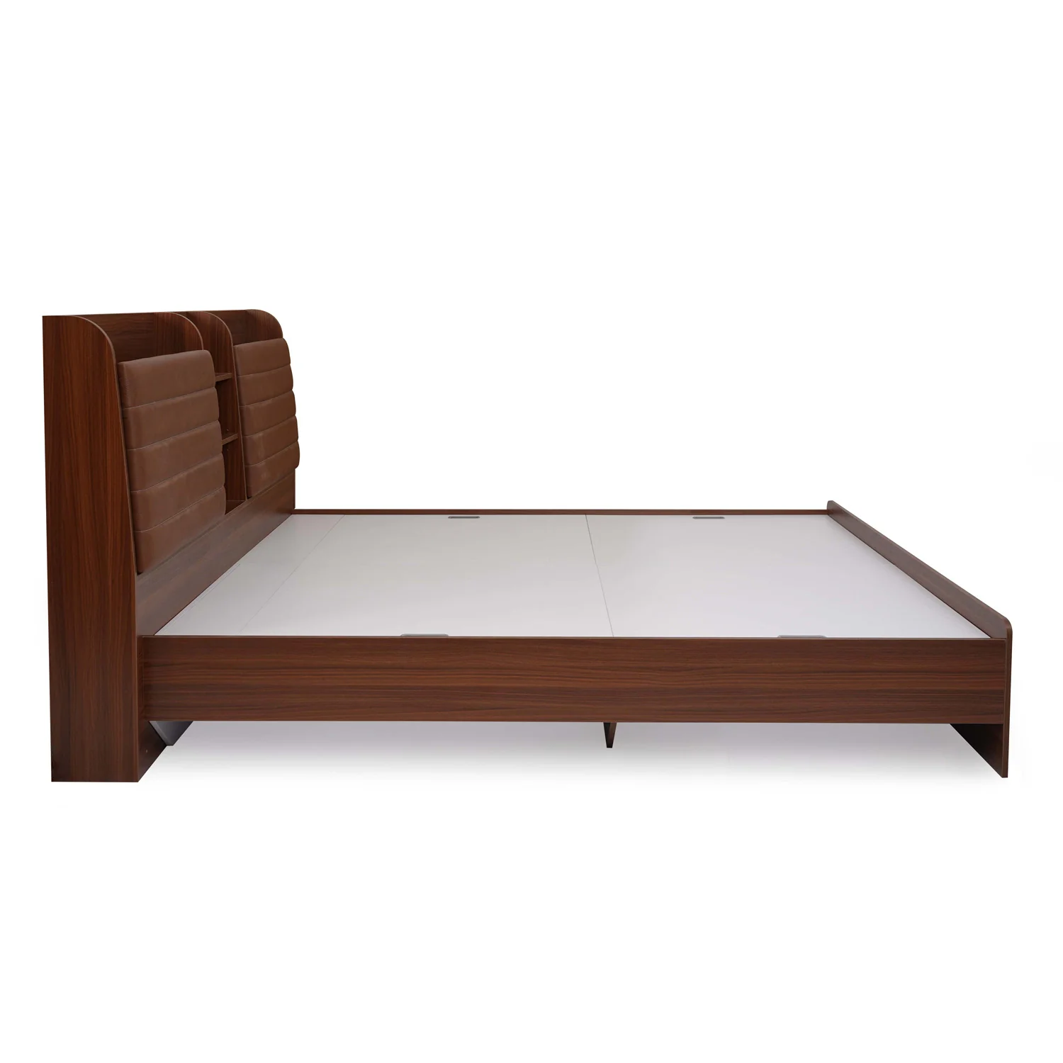 Nilkamal Tokyo Calipso Queen Bed Without Storage (Classic Plank Walnut) - Image 7