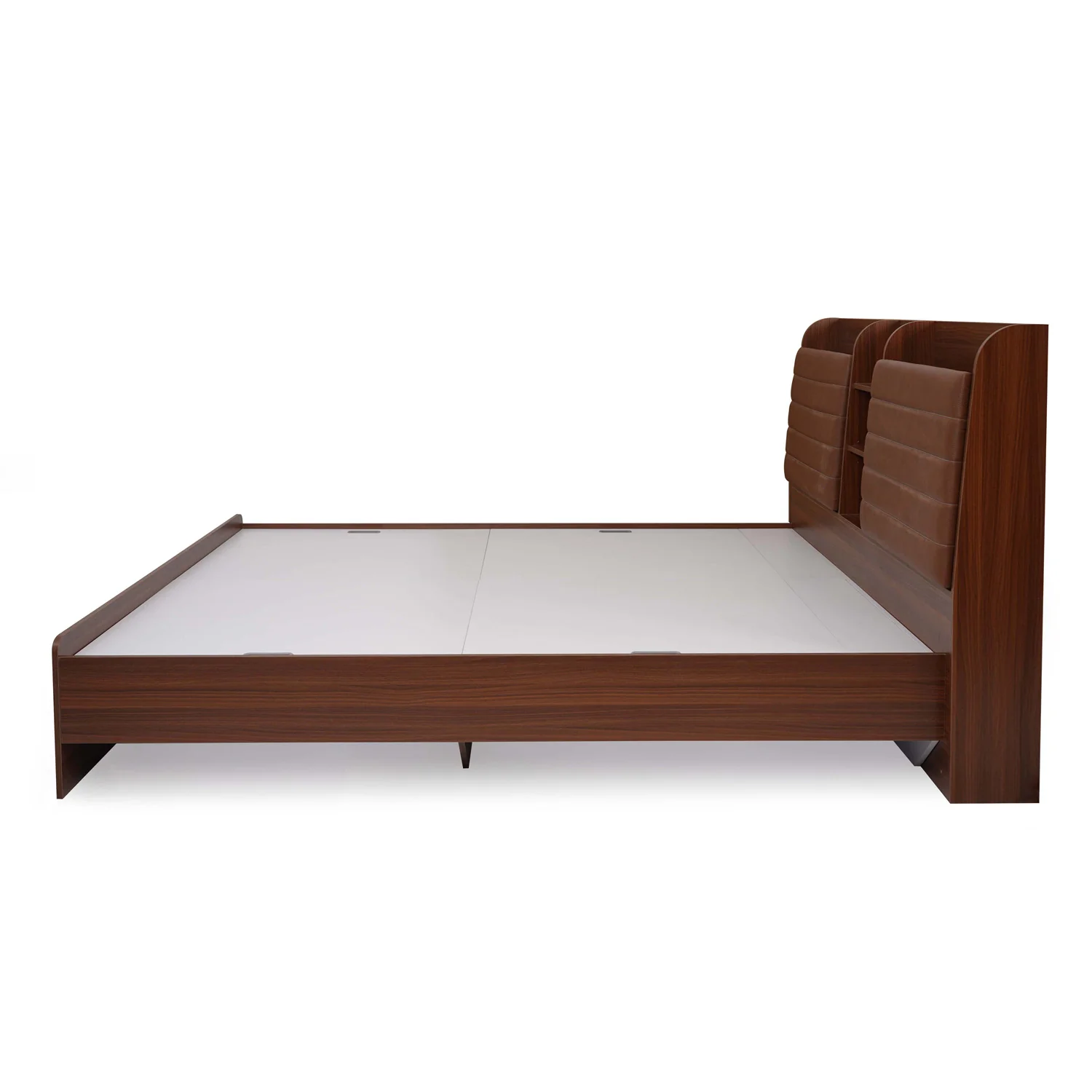 Nilkamal Tokyo Calipso Queen Bed Without Storage (Classic Plank Walnut) - Image 8