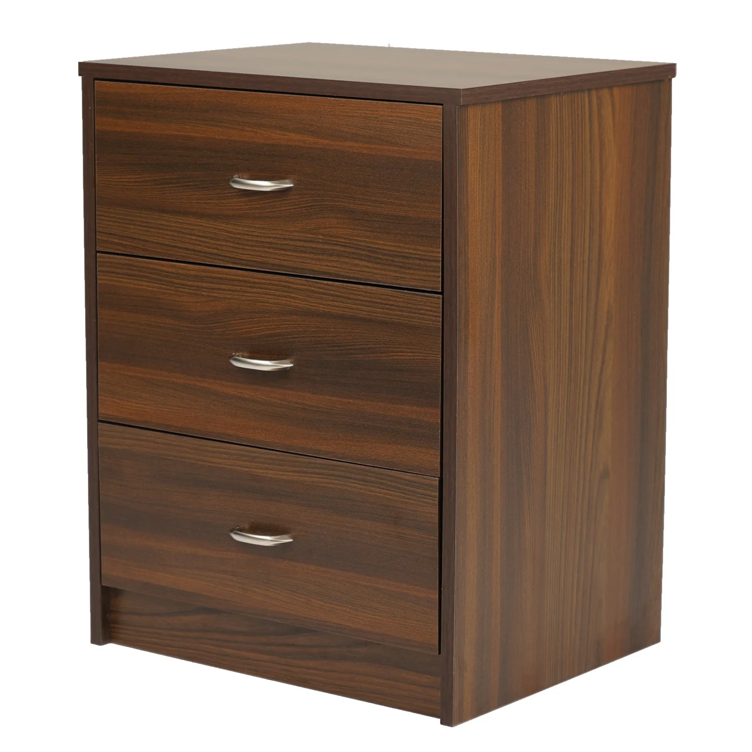 Nilkamal Torrie Engineered Wood Nightstand (Classic Walnut) - Image 4