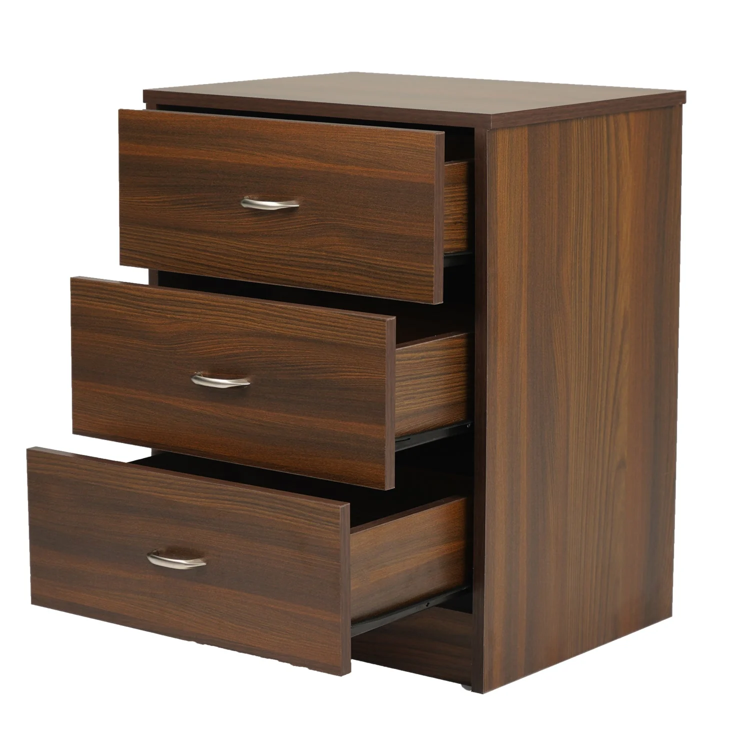 Nilkamal Torrie Engineered Wood Nightstand (Classic Walnut) - Image 5