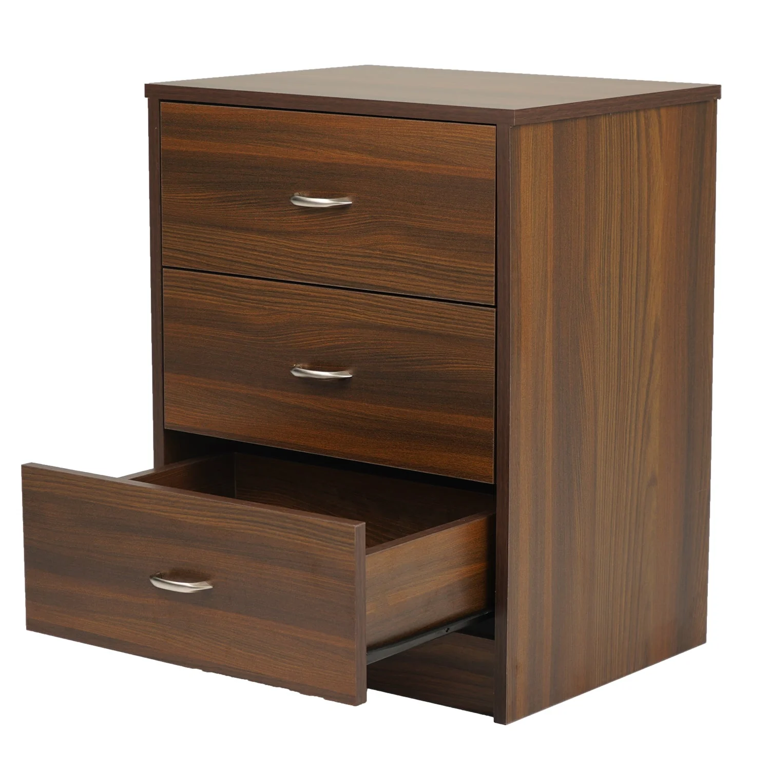 Nilkamal Torrie Engineered Wood Nightstand (Classic Walnut) - Image 6