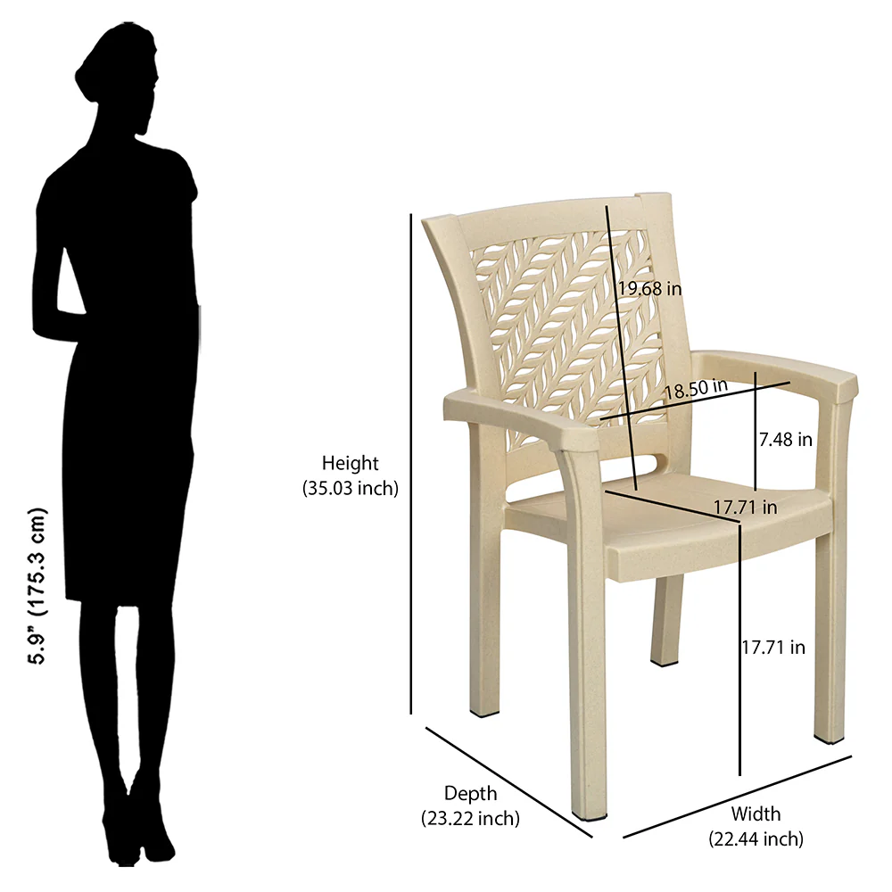 Nilkamal Tulip Plastic Arm Chair - Image 19
