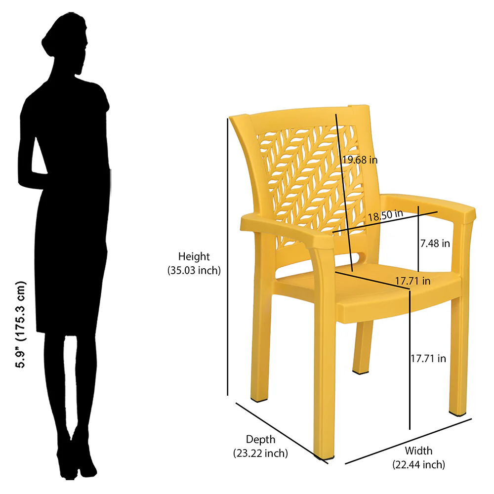 Nilkamal Tulip Plastic Arm Chair - Image 9