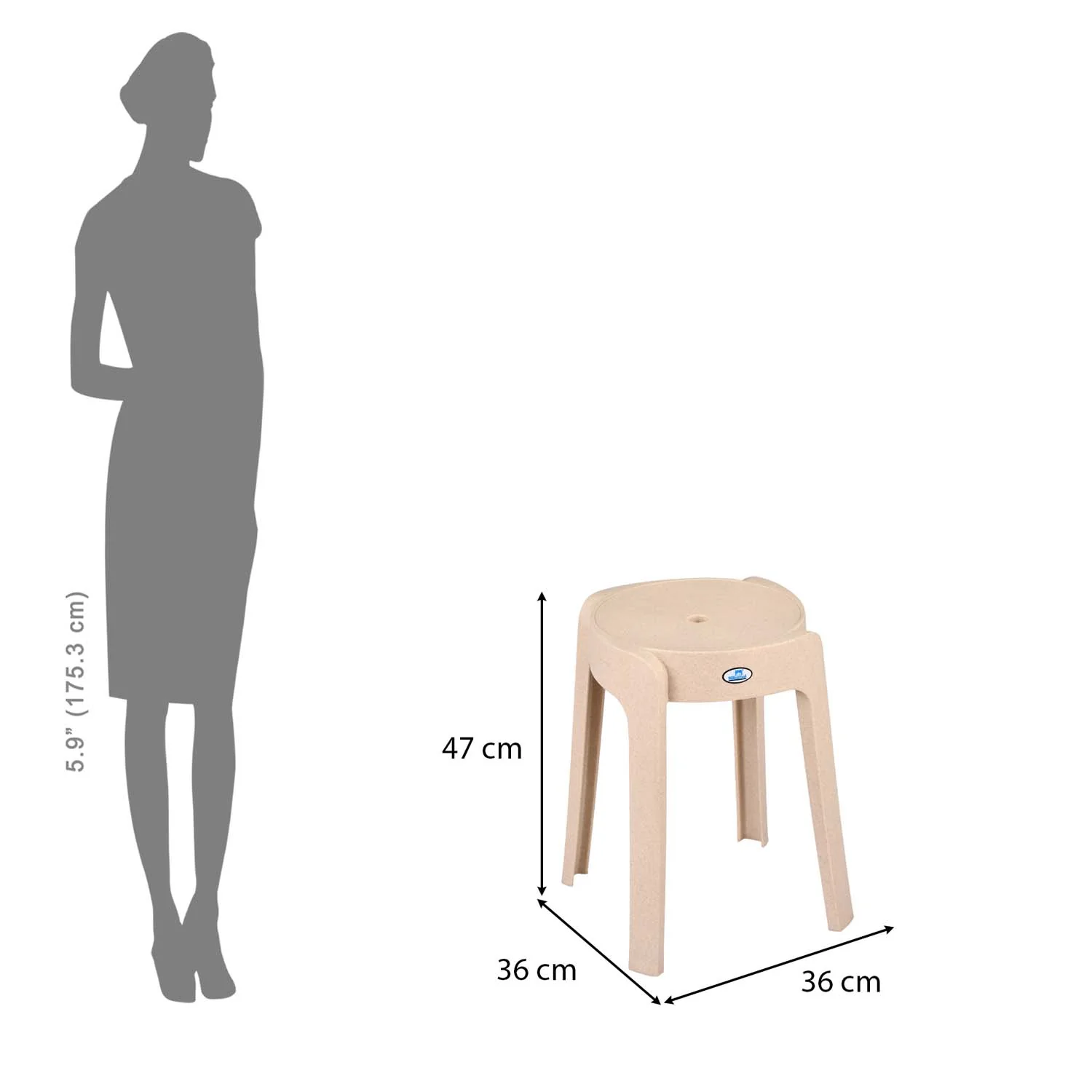 Nilkamal Twist Plastic Stool - Image 13
