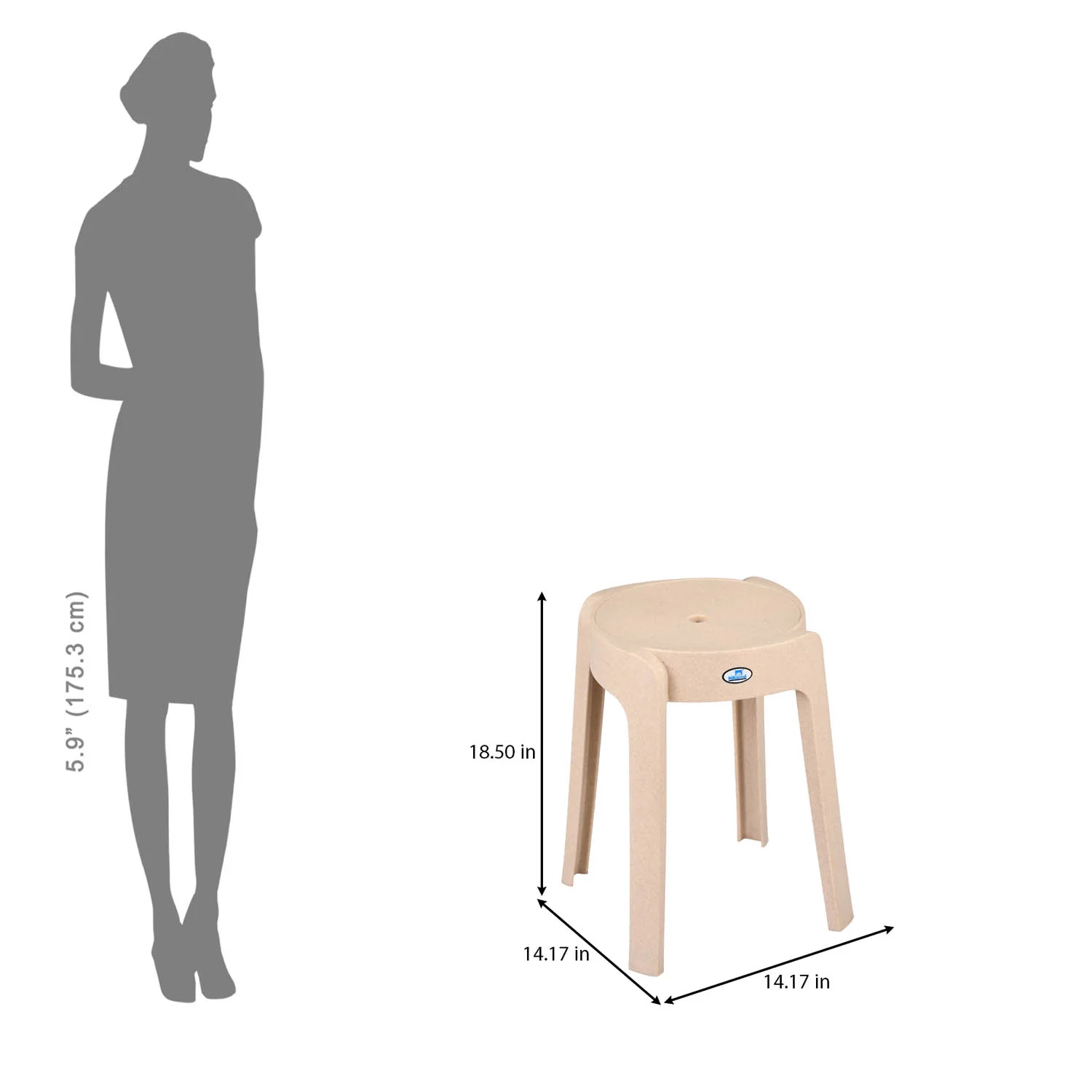 Nilkamal Twist Plastic Stool - Image 14