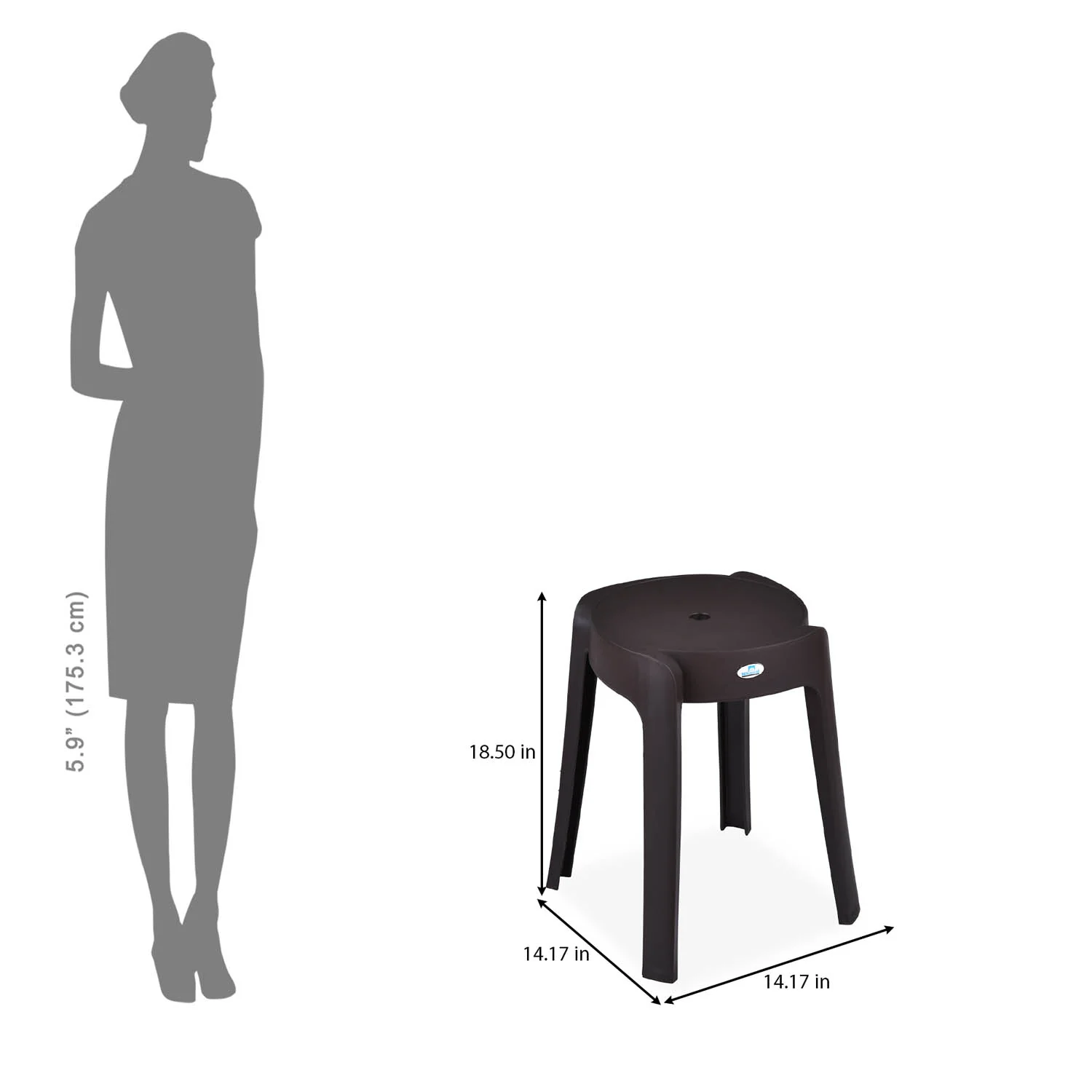 Nilkamal Twist Plastic Stool - Image 21