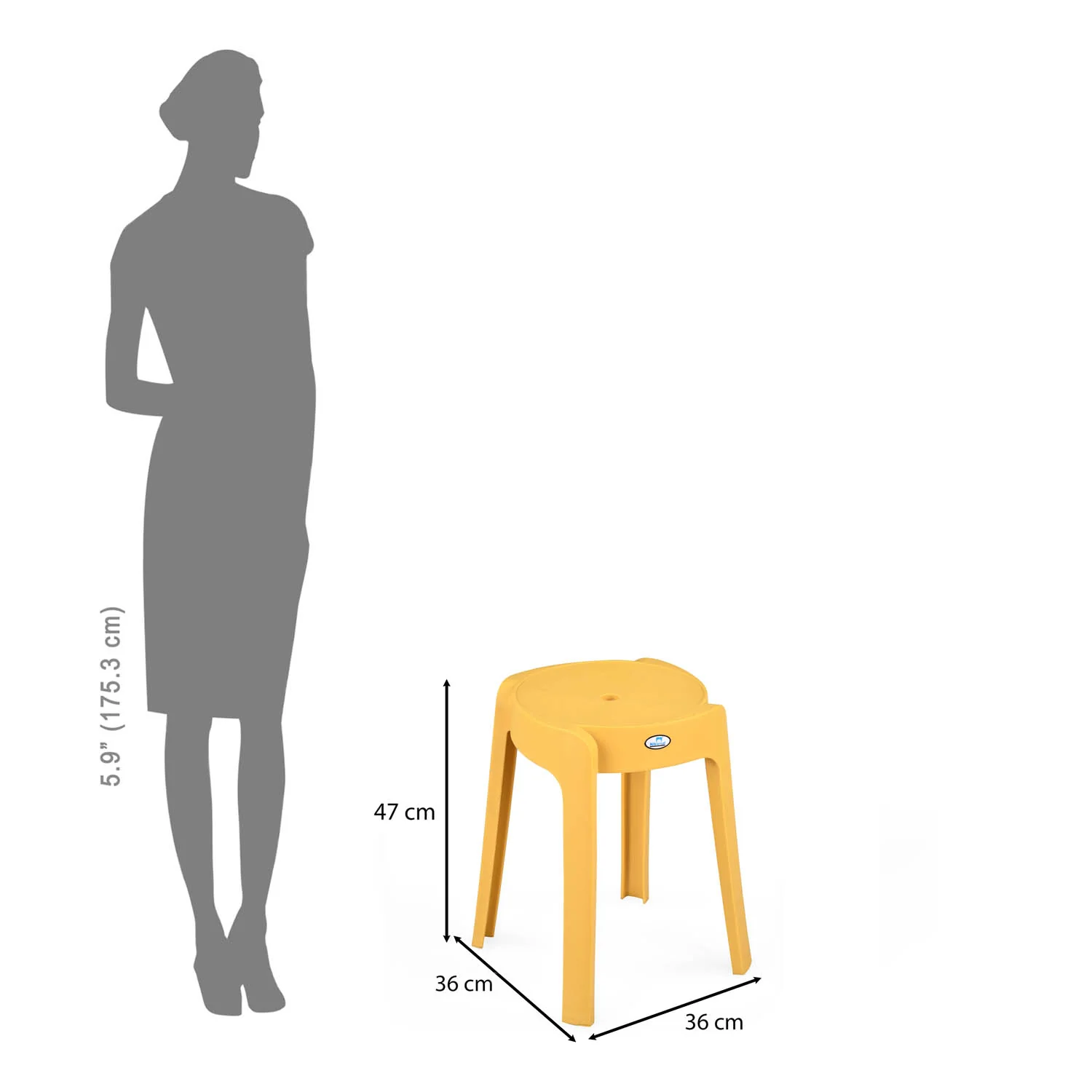 Nilkamal Twist Plastic Stool - Image 28